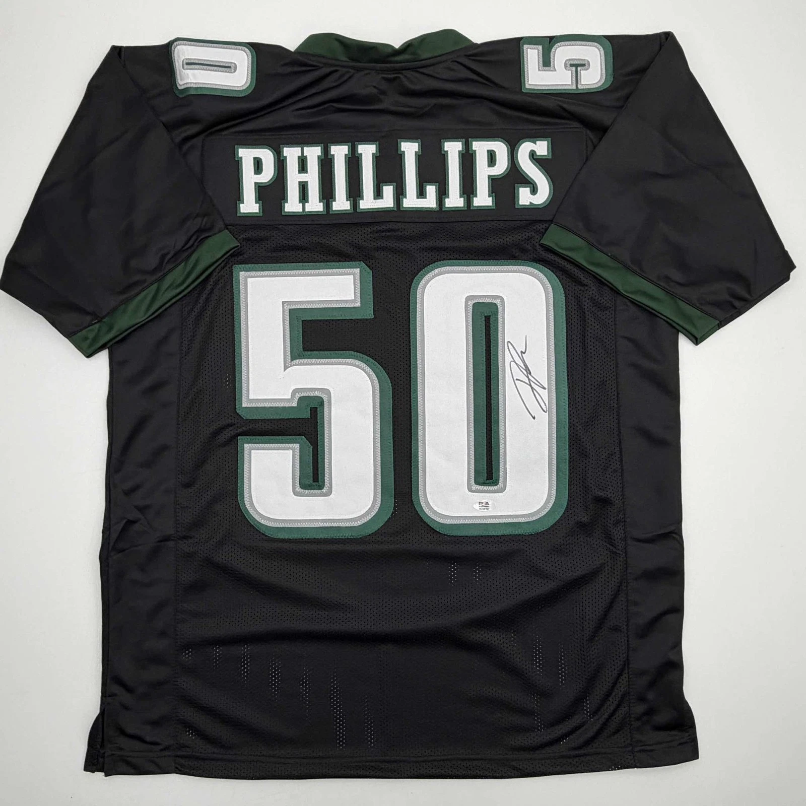 Autographed/Signed Jaelan Phillips Philadelphia Black Jersey PSA COA