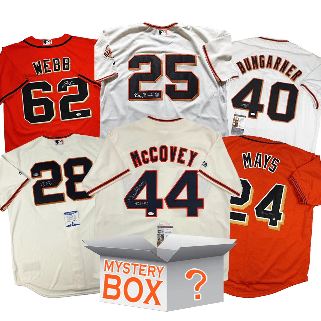 Autographed/Signed San Francisco Jersey Mystery Box with PSA JSA or COA