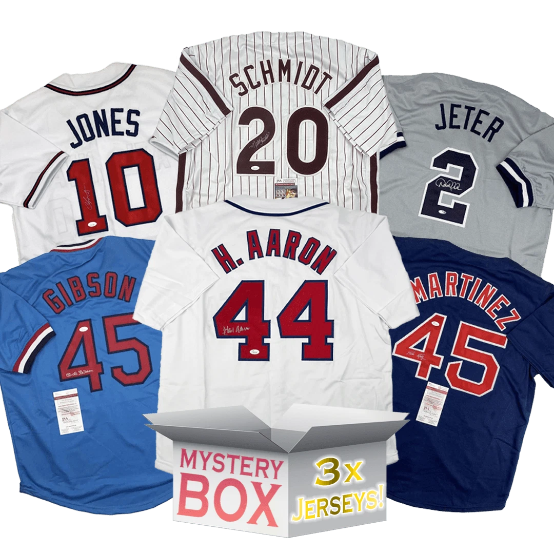 3x Hall of Famers Autographed/Signed Jerseys Mystery Box PSA JSA or BAS