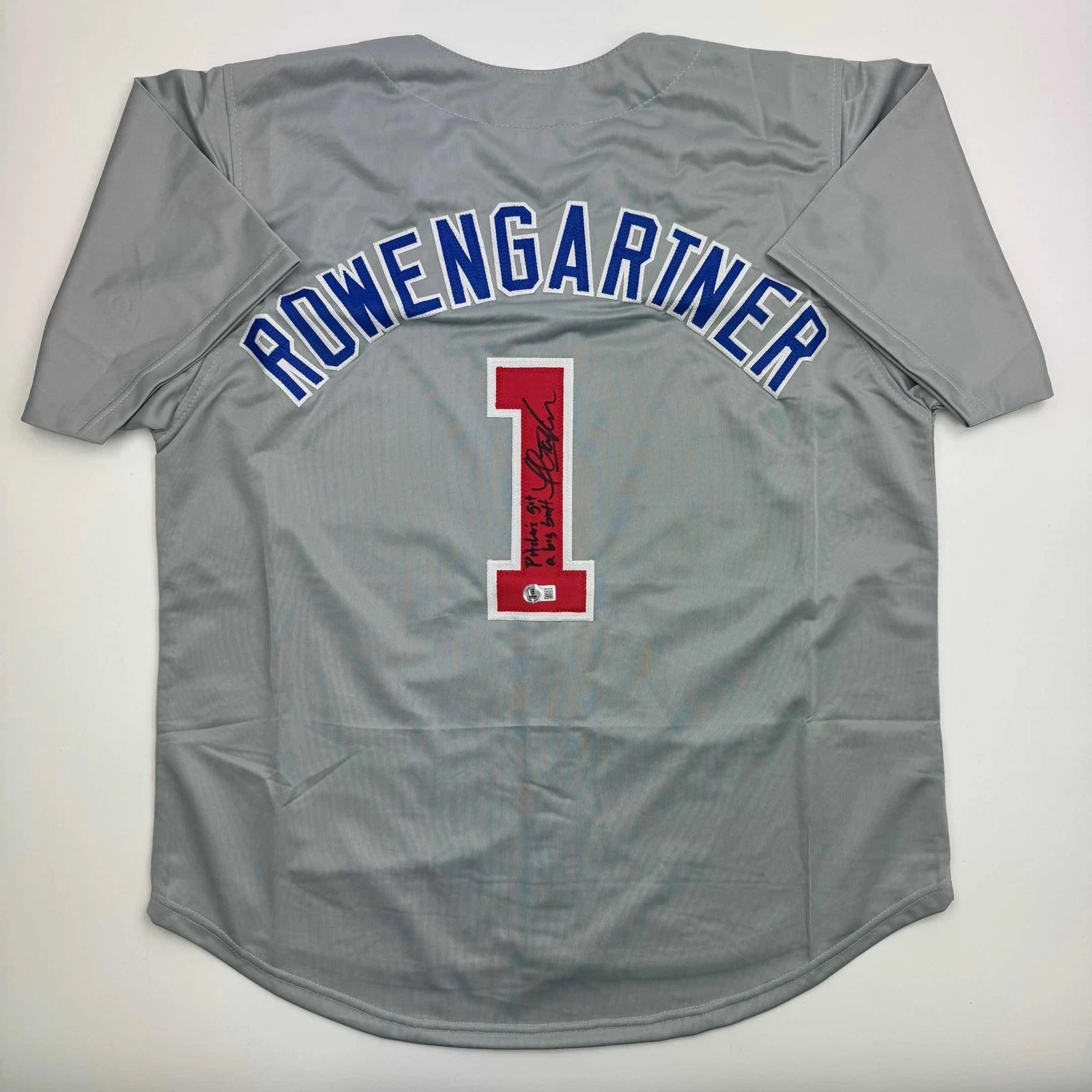Autographed/Signed Thomas Ian Nicholas Rookie Of The Year Grey Jersey COA