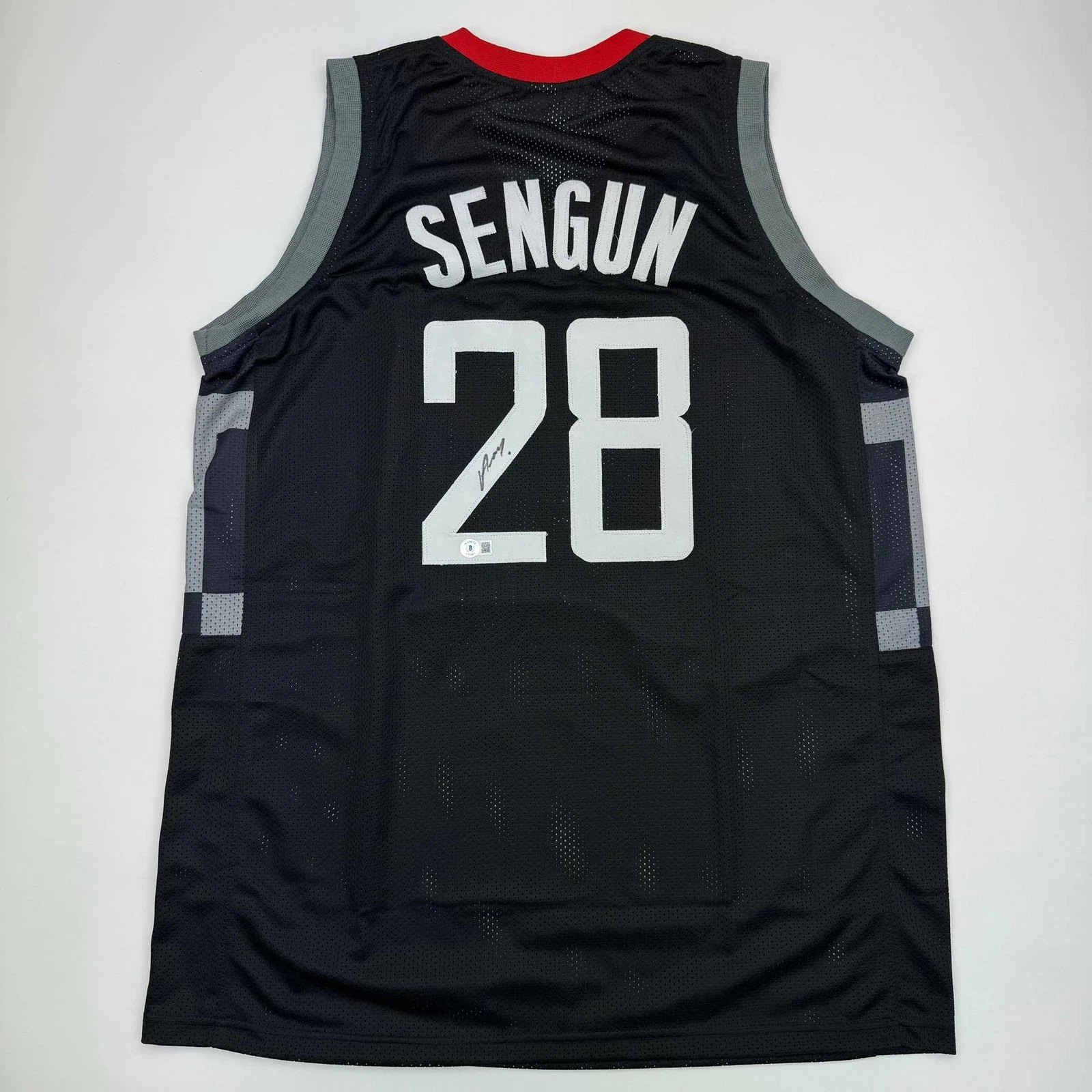 Autographed/Signed Alperen Sengun Houston Black Jersey Beckett COA