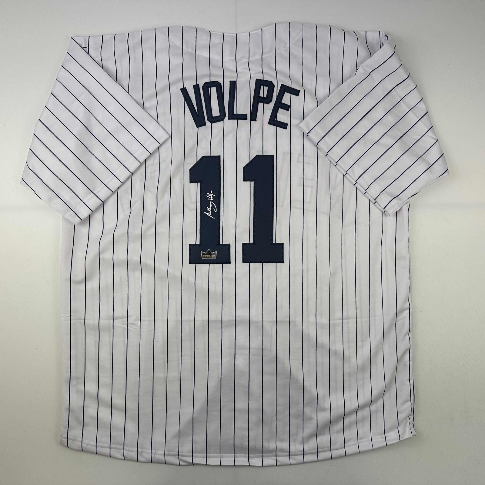 Facsimile Autographed Anthony Volpe New York Pinstripe Jersey Men's XL