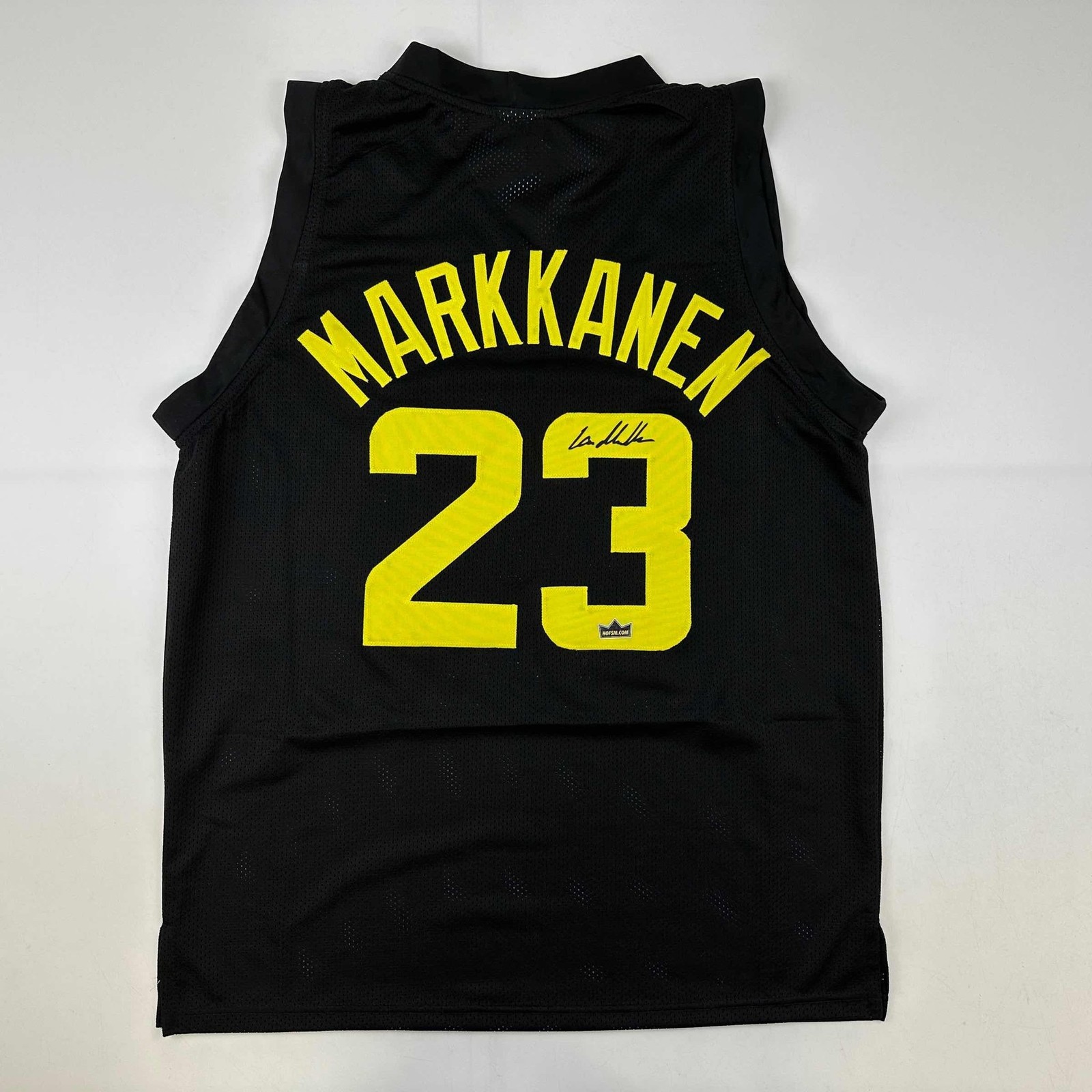 Facsimile Autographed Lauri Markkanen Utah Black Jersey Size Men's XL