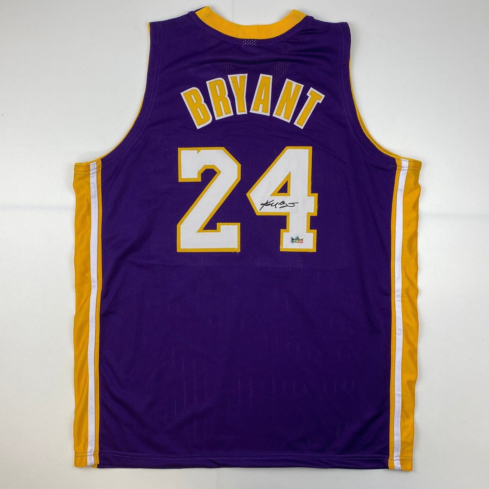 Facsimile Autographed Kobe Bryant #24 Los Angeles LA Purple Jersey Size XL