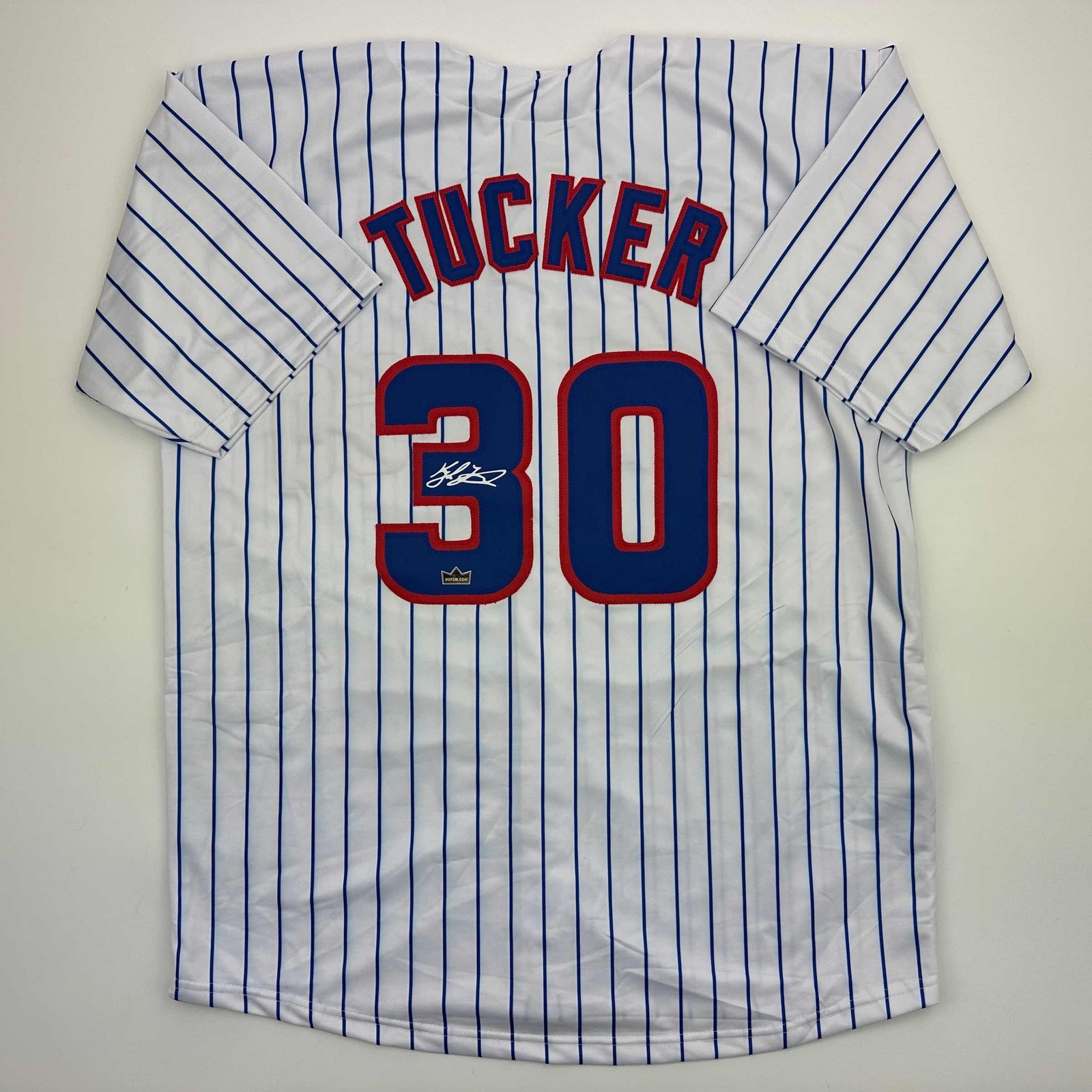 Facsimile Autographed Kyle Tucker Chicago Pinstripe Jersey Size Men's XL