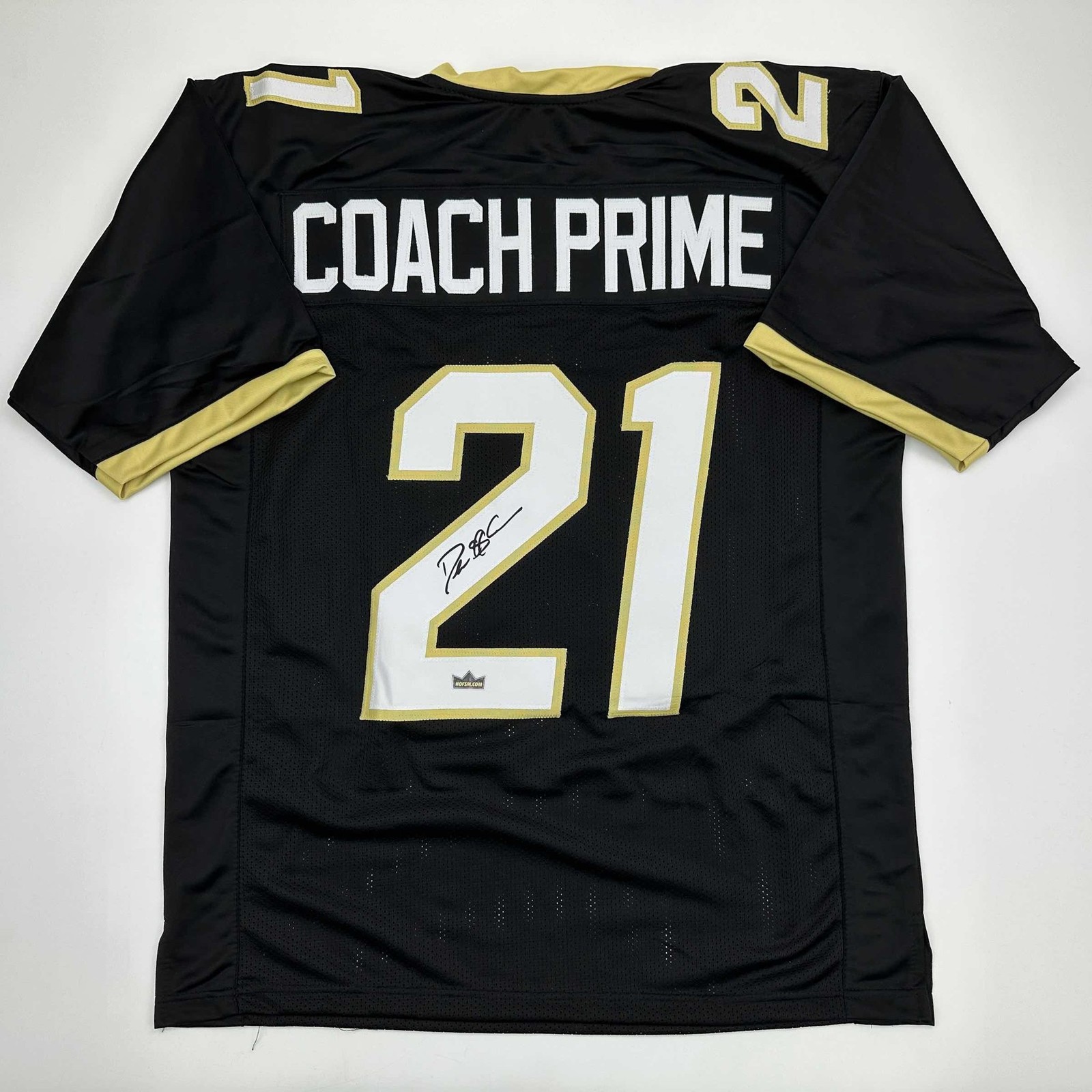 Facsimile Autographed Coach Prime Deion Sanders Colorado Jersey Men's XL