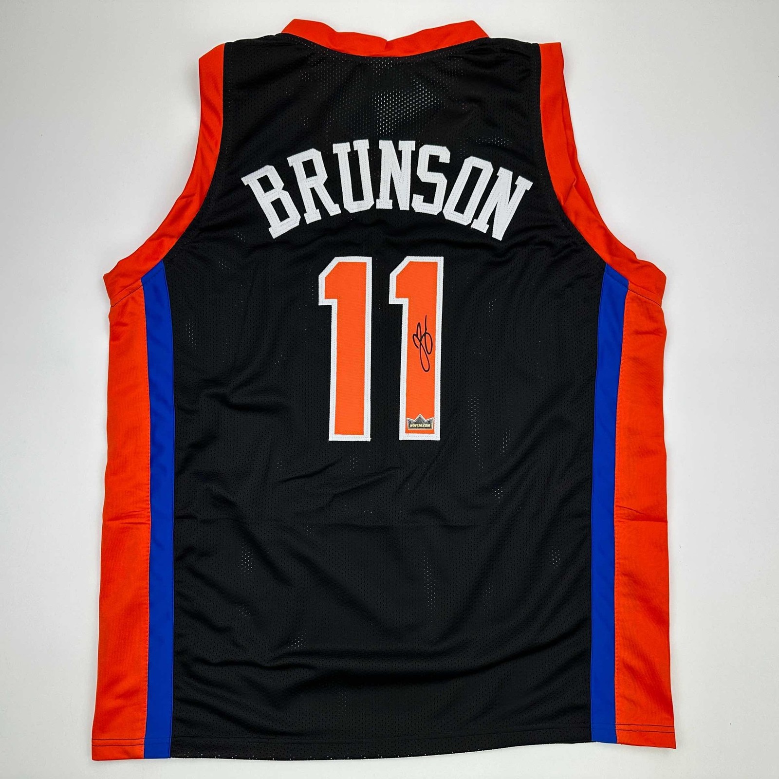 Facsimile Autographed Jalen Brunson New York Black Jersey Size Men's XL