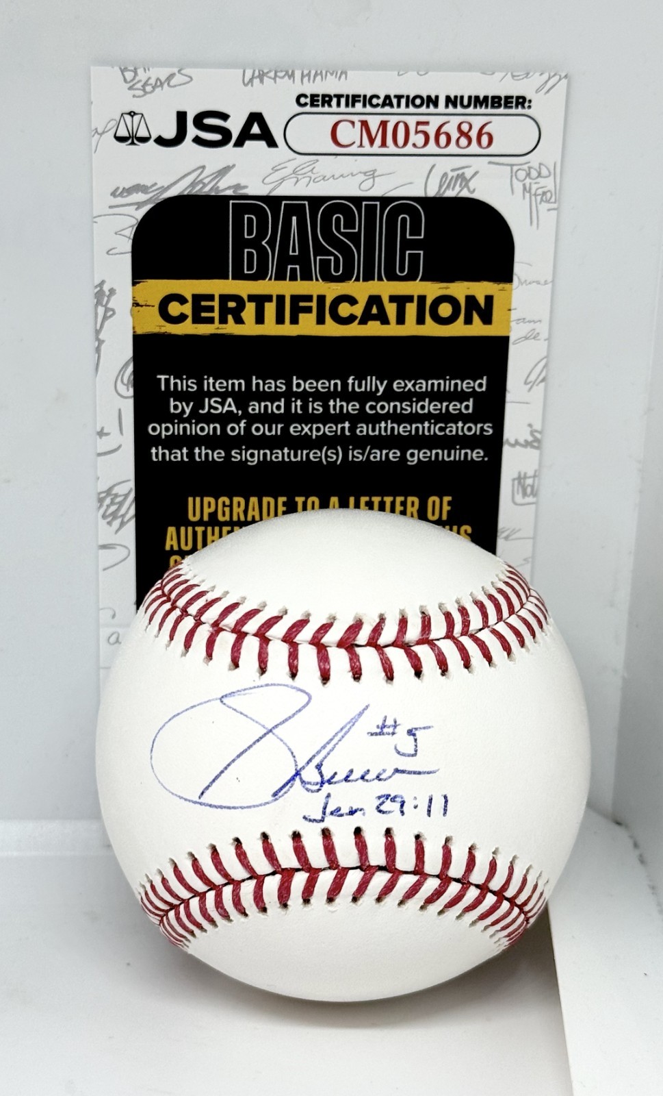 Sid Bream Pirates Braves signed MLB Baseball Ball autographed JSA COA