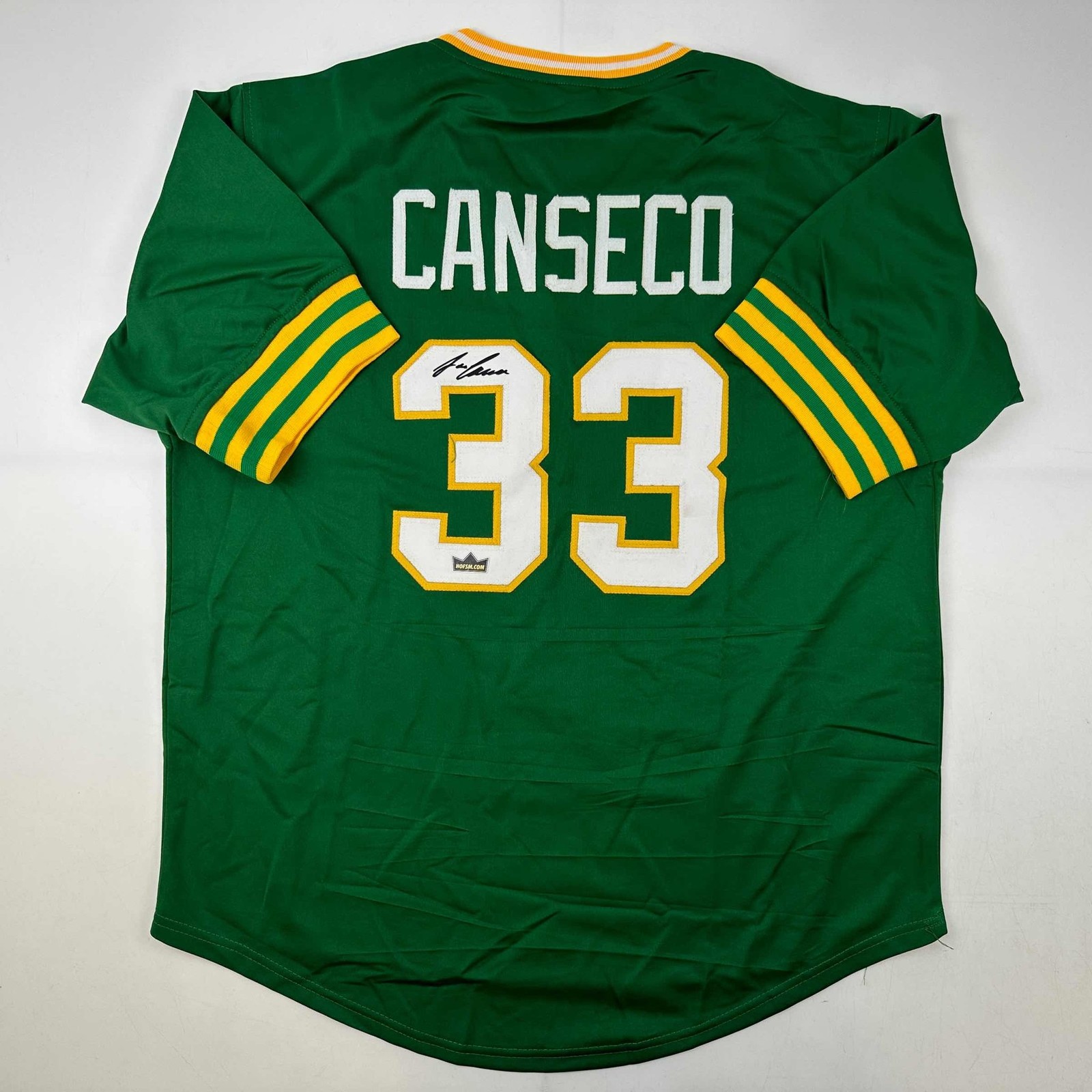 Facsimile Autographed Jose Canseco Oakland Green Jersey Size Men's XL