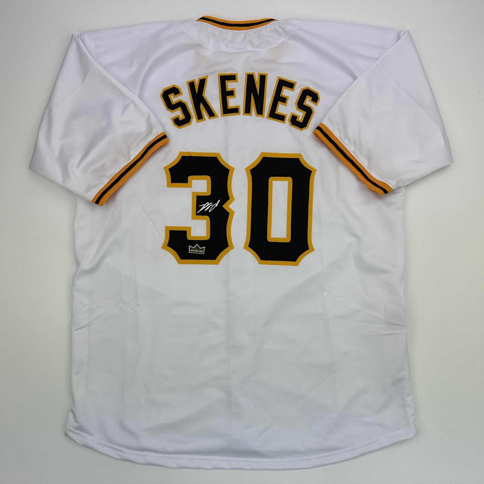 Facsimile Autographed Paul Skenes Pittsburgh White Jersey Size Men's XL