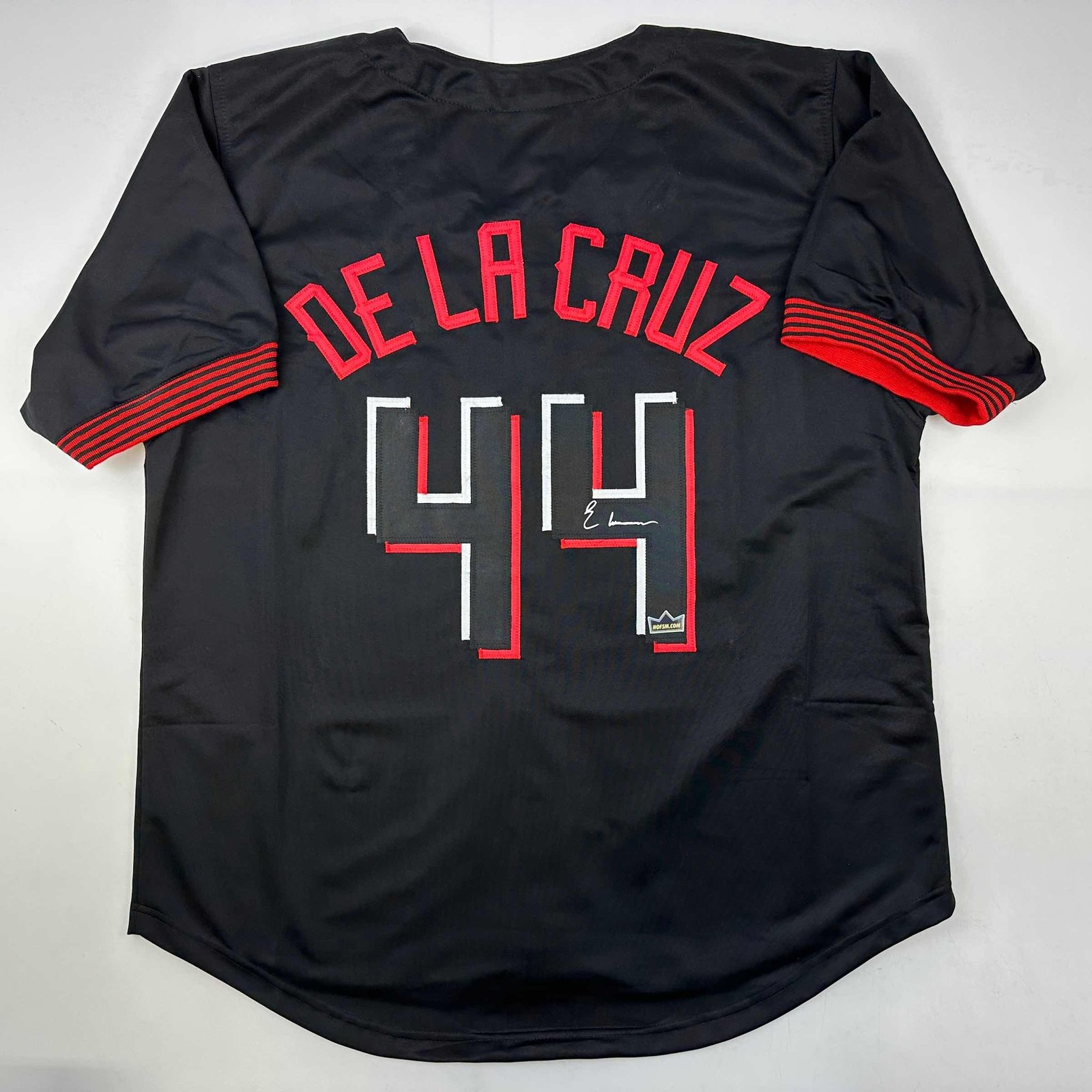 Facsimile Autographed Elly De La Cruz Cincinnati Black Jersey Men's XL