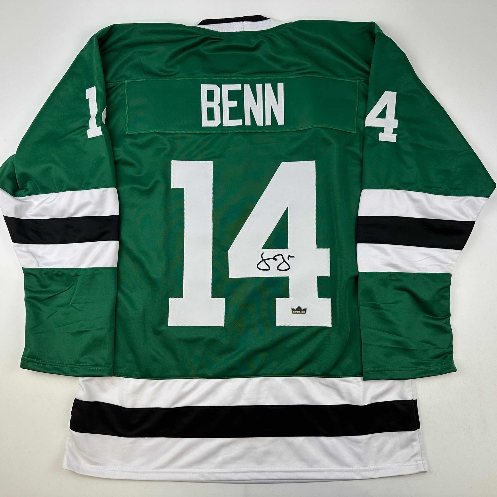 Facsimile Autographed Jamie Benn Dallas Green Reprint Jersey Size Men's XL