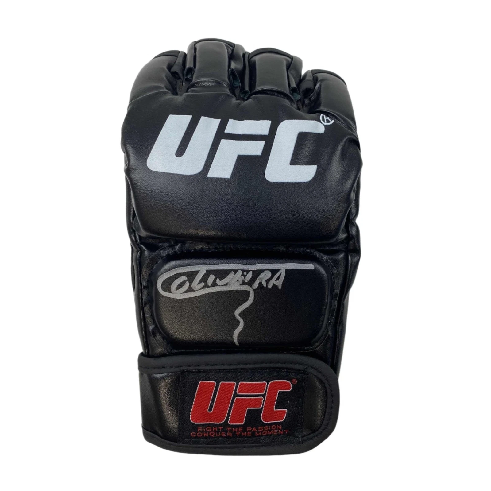 Autographed/Signed Charles Oliveira UFC MMA Black Glove Beckett BAS COA
