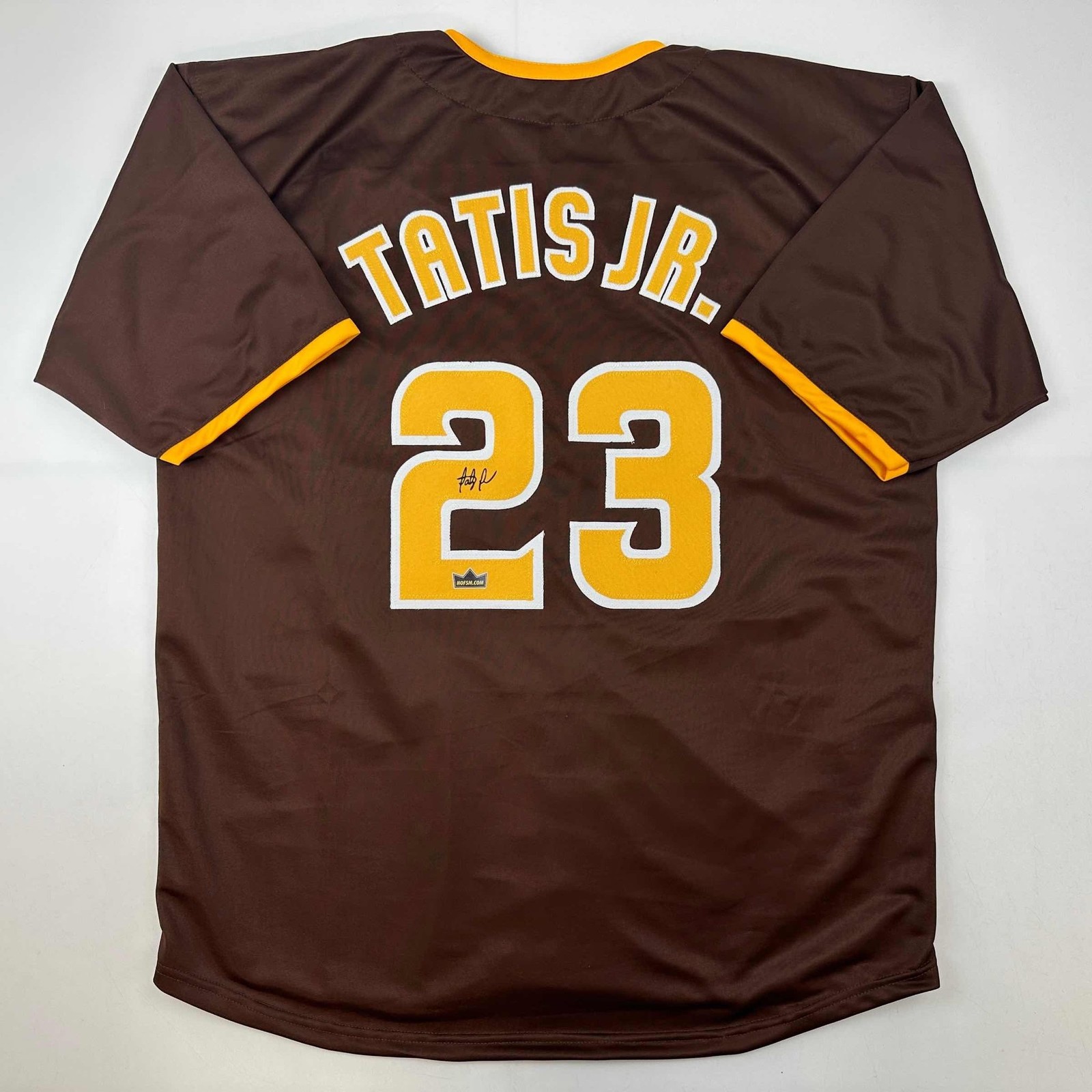 Facsimile Autographed Fernando Tatis Jr. San Diego Brown Auto Jersey XL