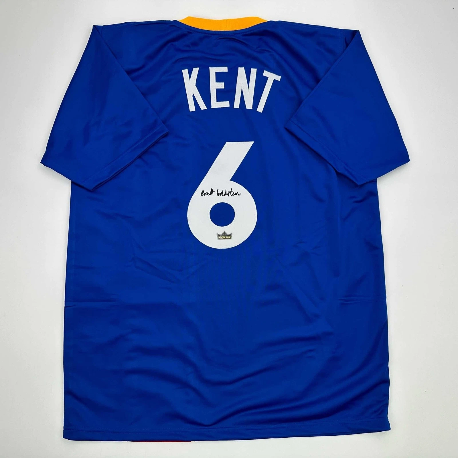 Facsimile Autographed Brett Goldstein Roy Kent Ted Lasso Blue Jersey XL