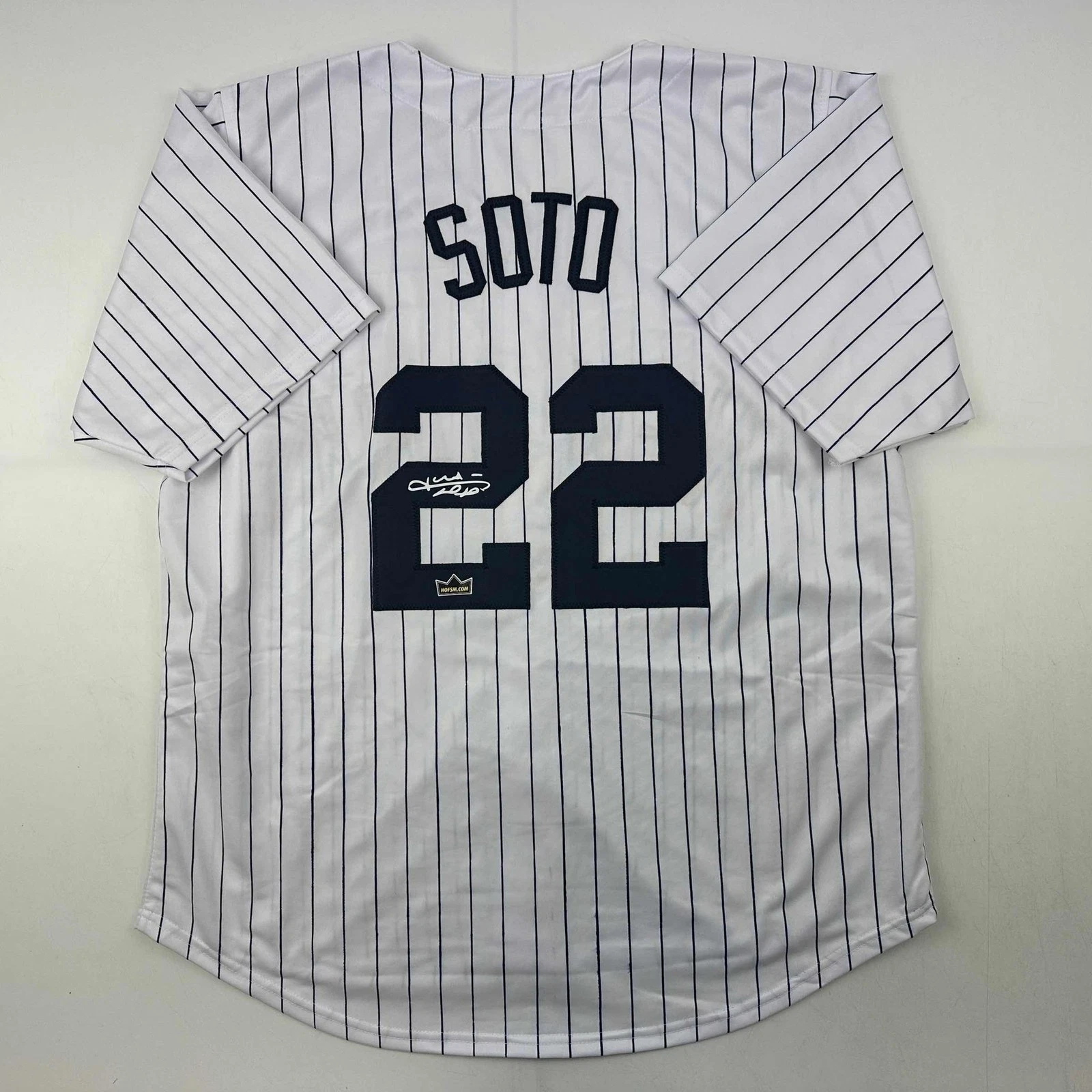 Facsimile Autographed Juan Soto New York Pinstripe Jersey Size Men's XL