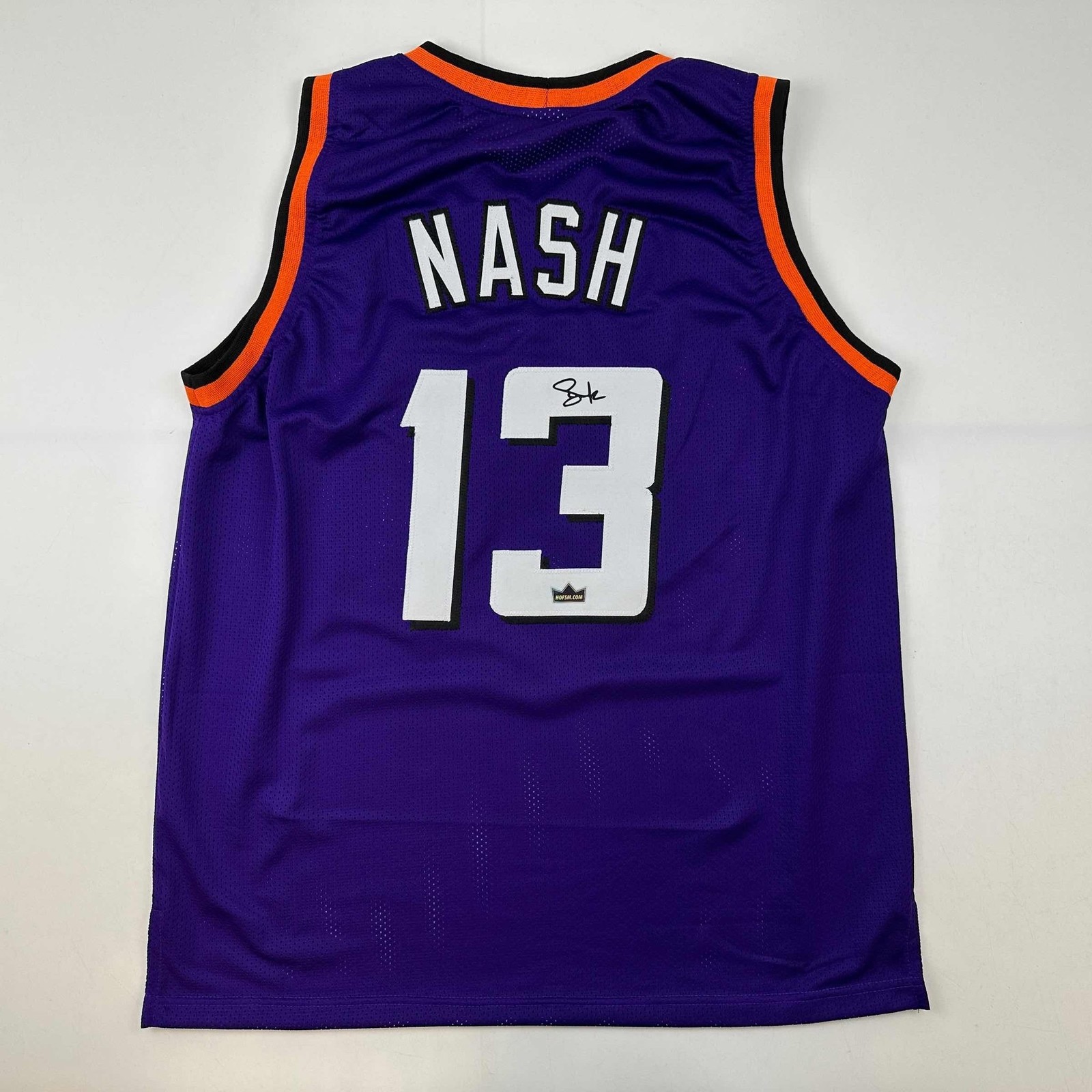 Facsimile Autographed Steve Nash Phoenix Purple Auto Jersey Men's XL