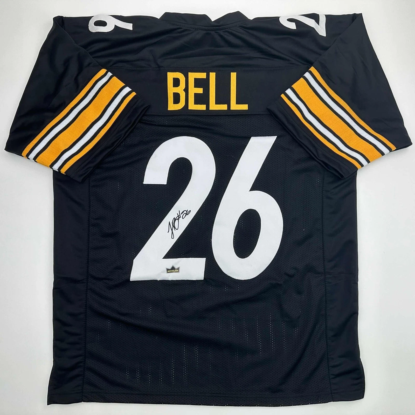 Facsimile Autographed Le'Veon LeVeon Bell Pittsburgh Black Jersey Men XL