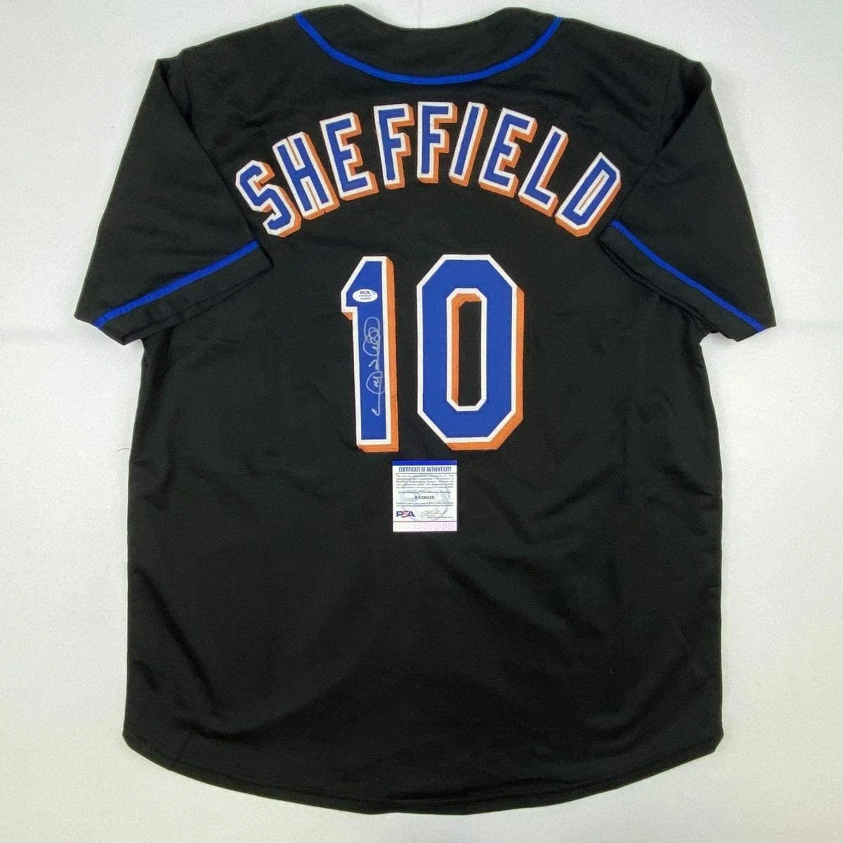Autographed/Signed Gary Sheffield New York Black Jersey PSA/DNA COA