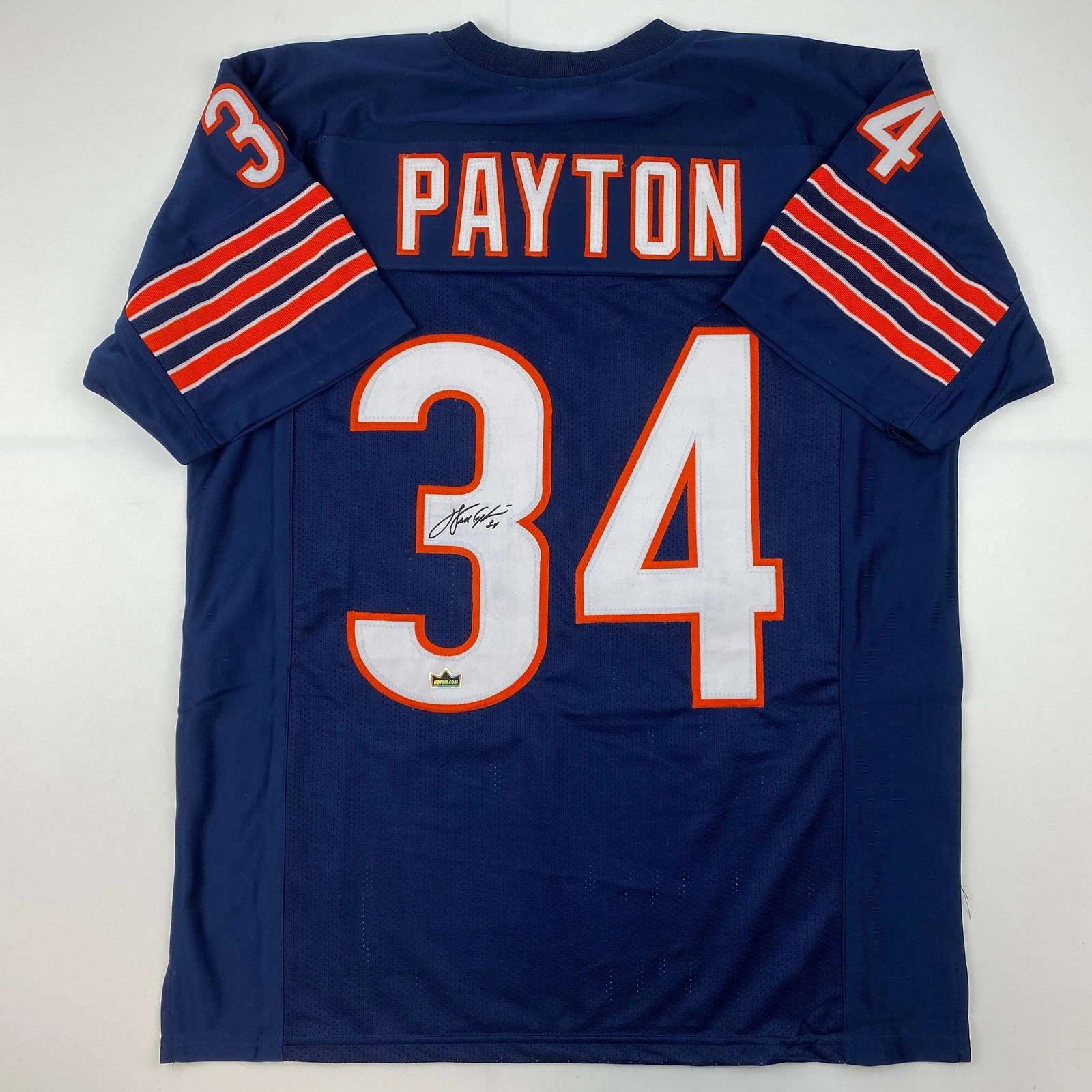 Facsimile Autographed Walter Payton Chicago Blue Jersey Size Men's XL