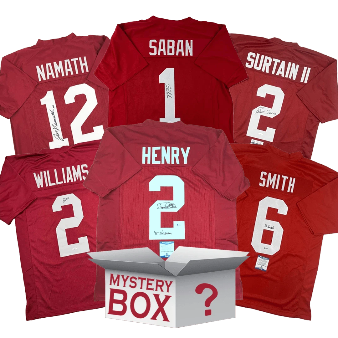 Autographed/Signed Alabama University College Jersey Mystery Box COA