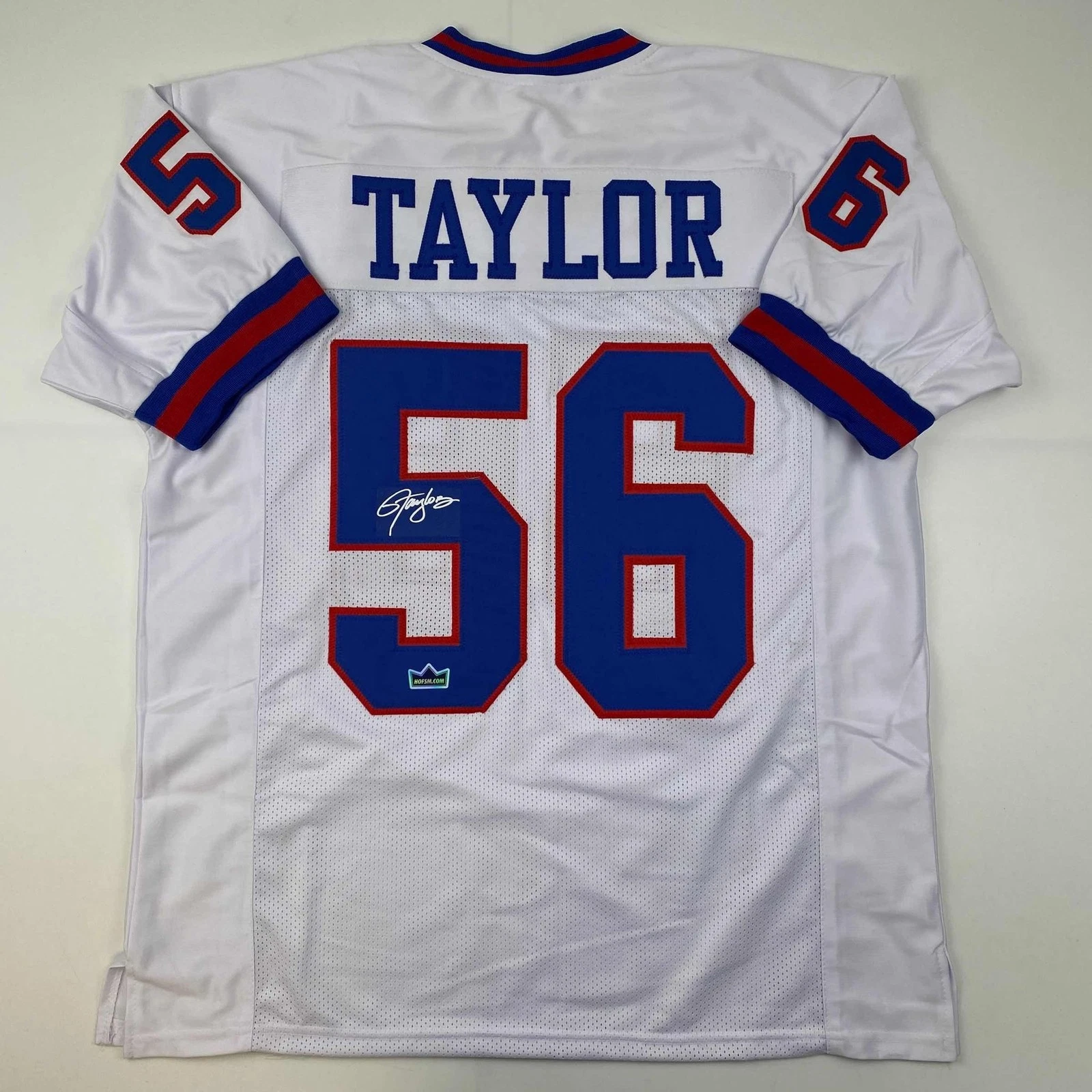 Facsimile Autographed Lawrence Taylor New York White Jersey Size Mens XL