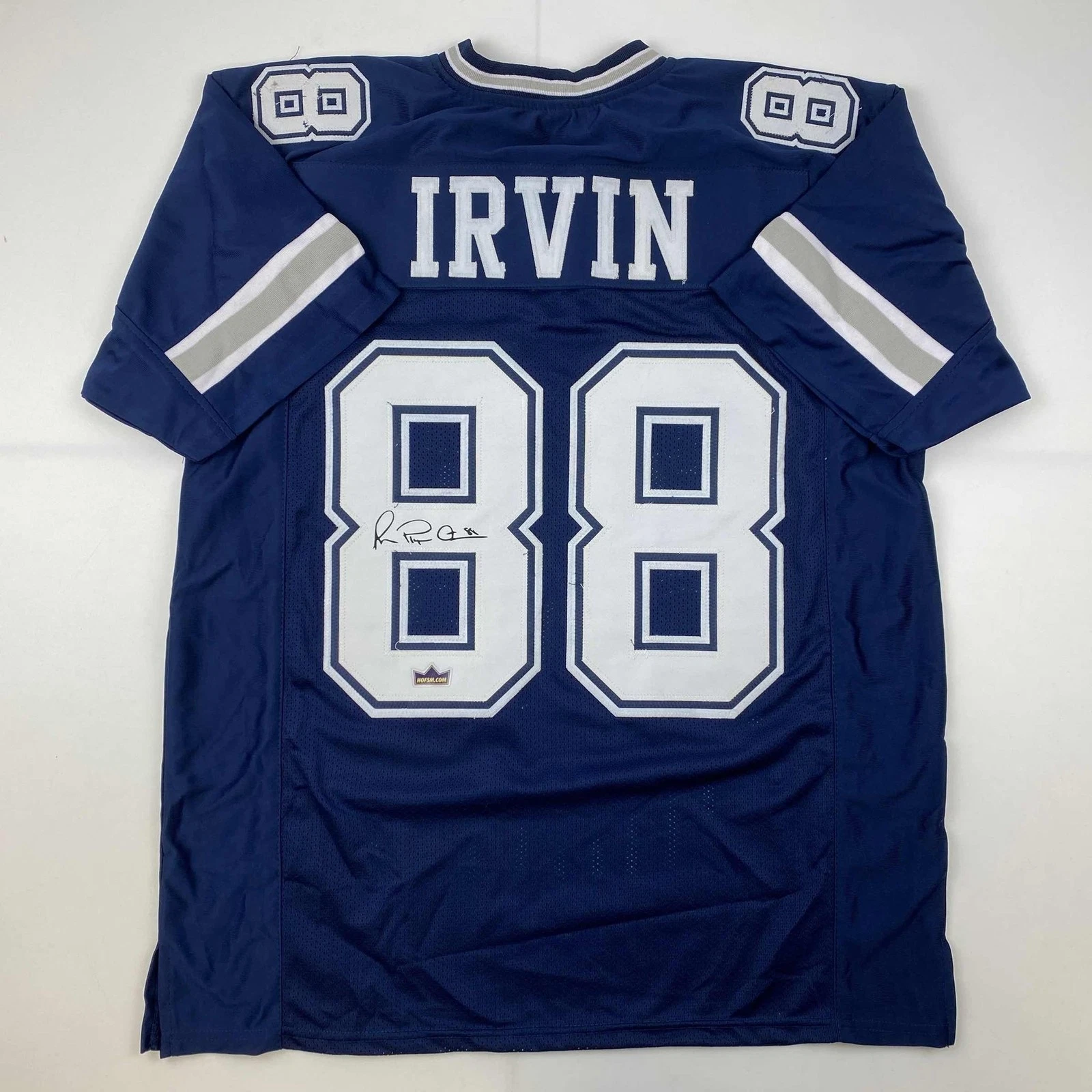 Facsimile Autographed Michael Irvin Dallas Blue Reprint Jersey Men's XL