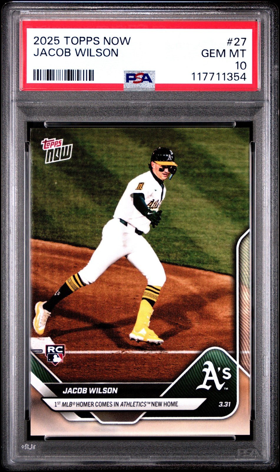 Graded 2025 Topps Now Jacob Wilson #27 Rookie RC Card PSA 10 Gem Mint
