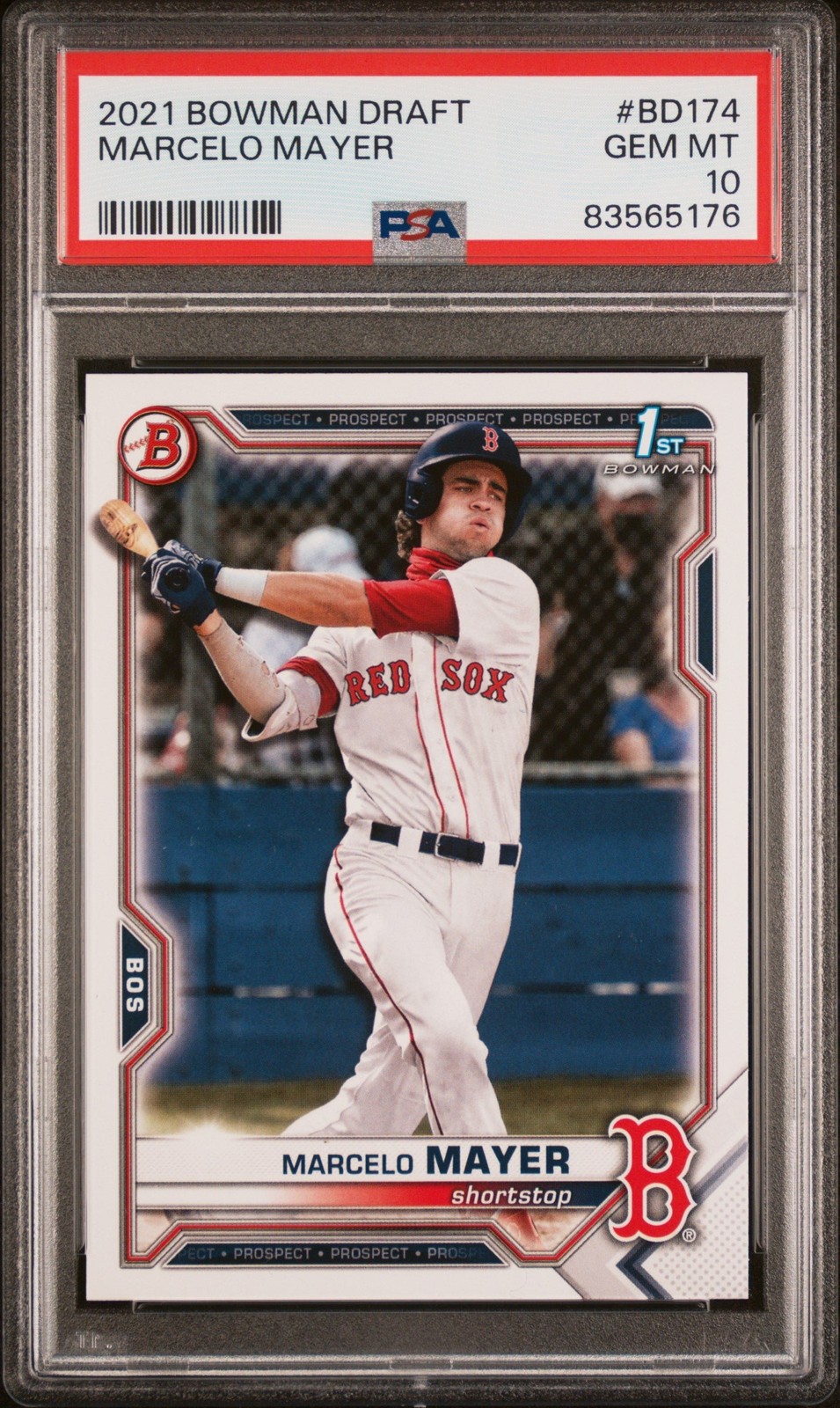 Graded 2021 Topps Draft Marcelo Mayer #BD174 Rookie RC Card PSA 10 Gem