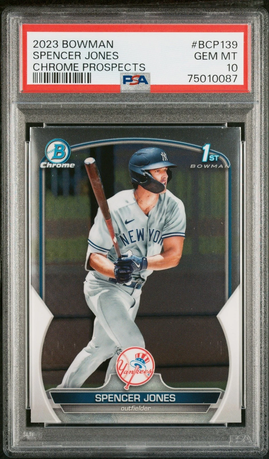 Graded 2023 Topps Bowman Spencer Jones #BCP139 Rookie RC Card PSA 10