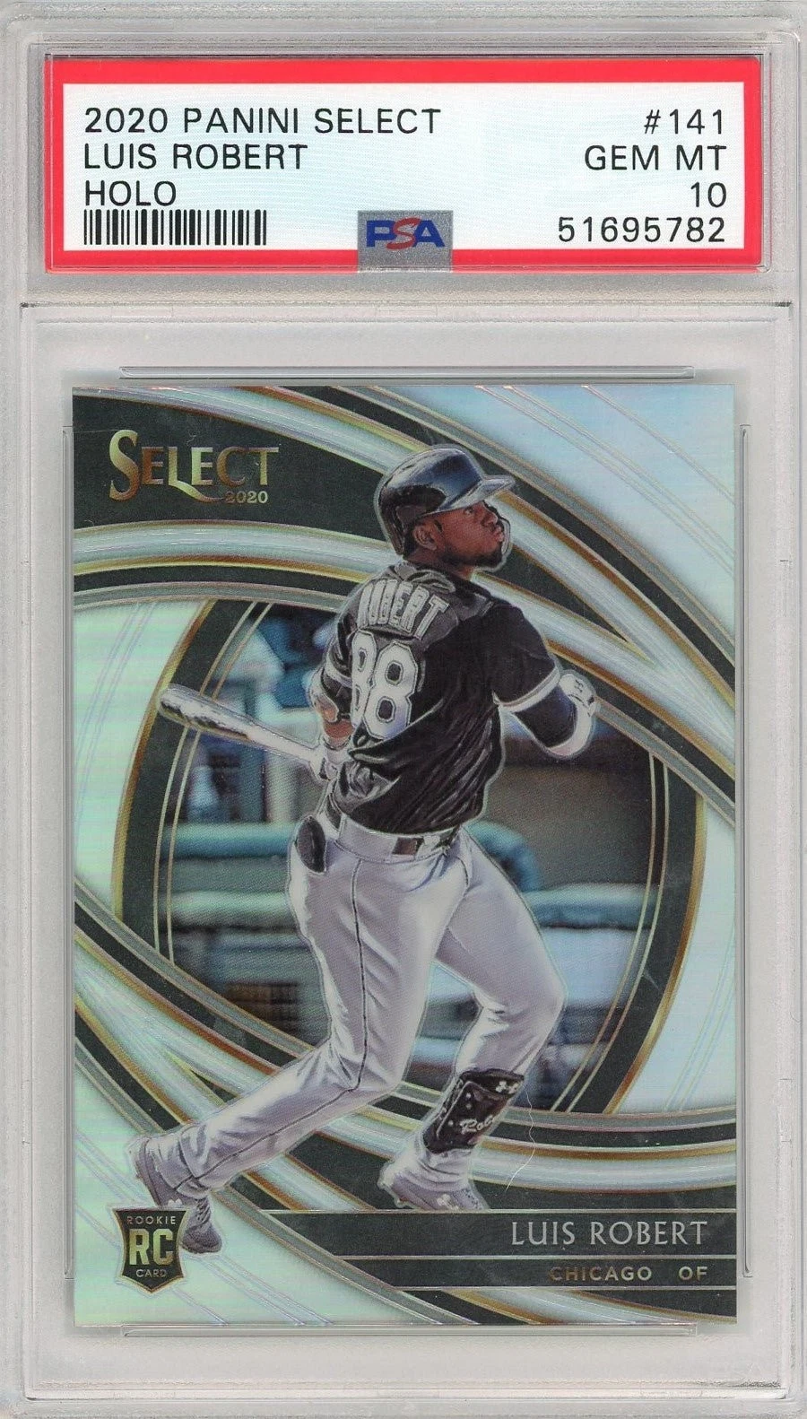 Graded 2020 Panini Select Luis Robert #141 Holo Rookie RC Card PSA 10