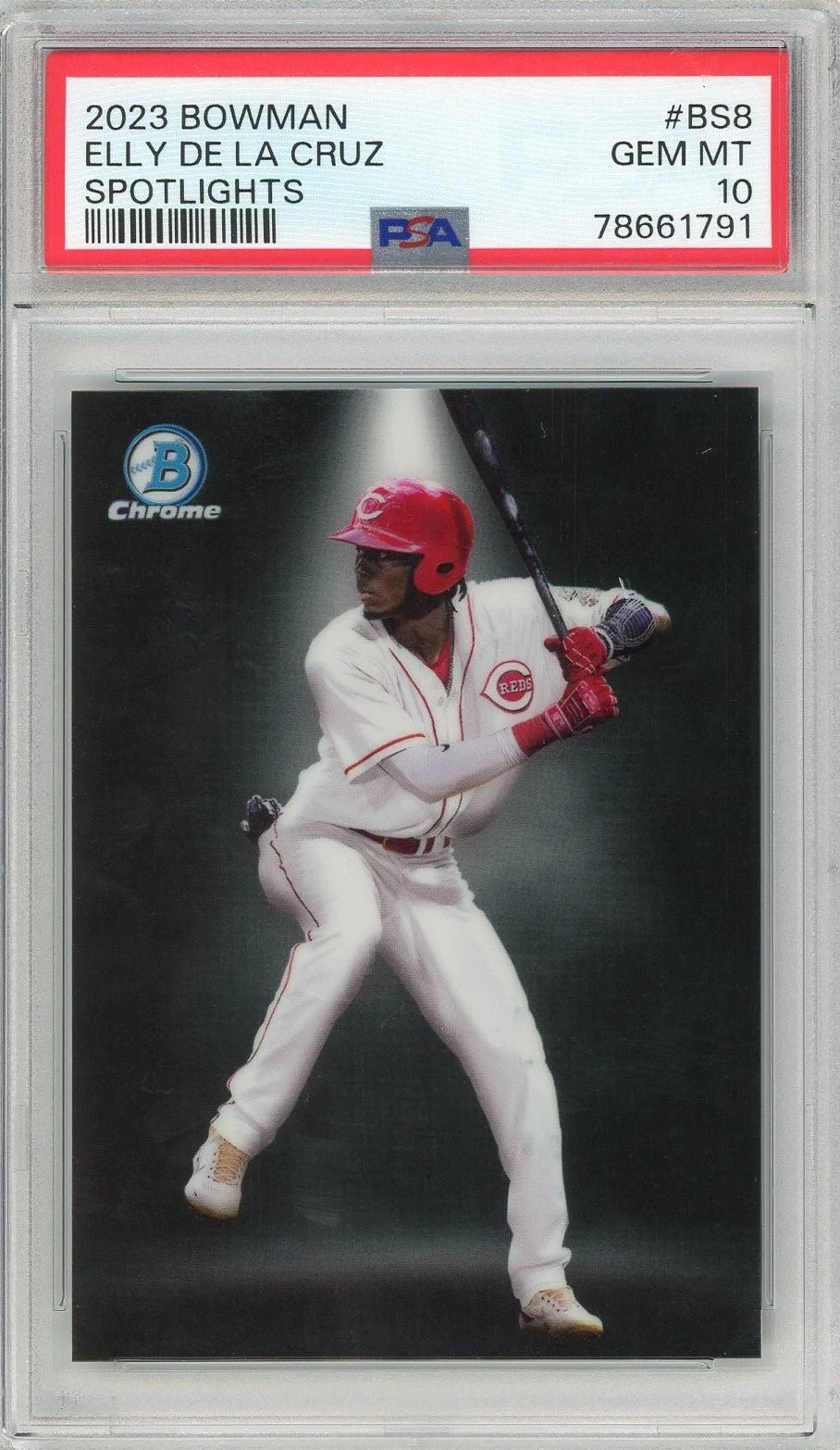 Graded 2023 Bowman Elly De La Cruz #BS8 Spotlights Rookie Card PSA 10