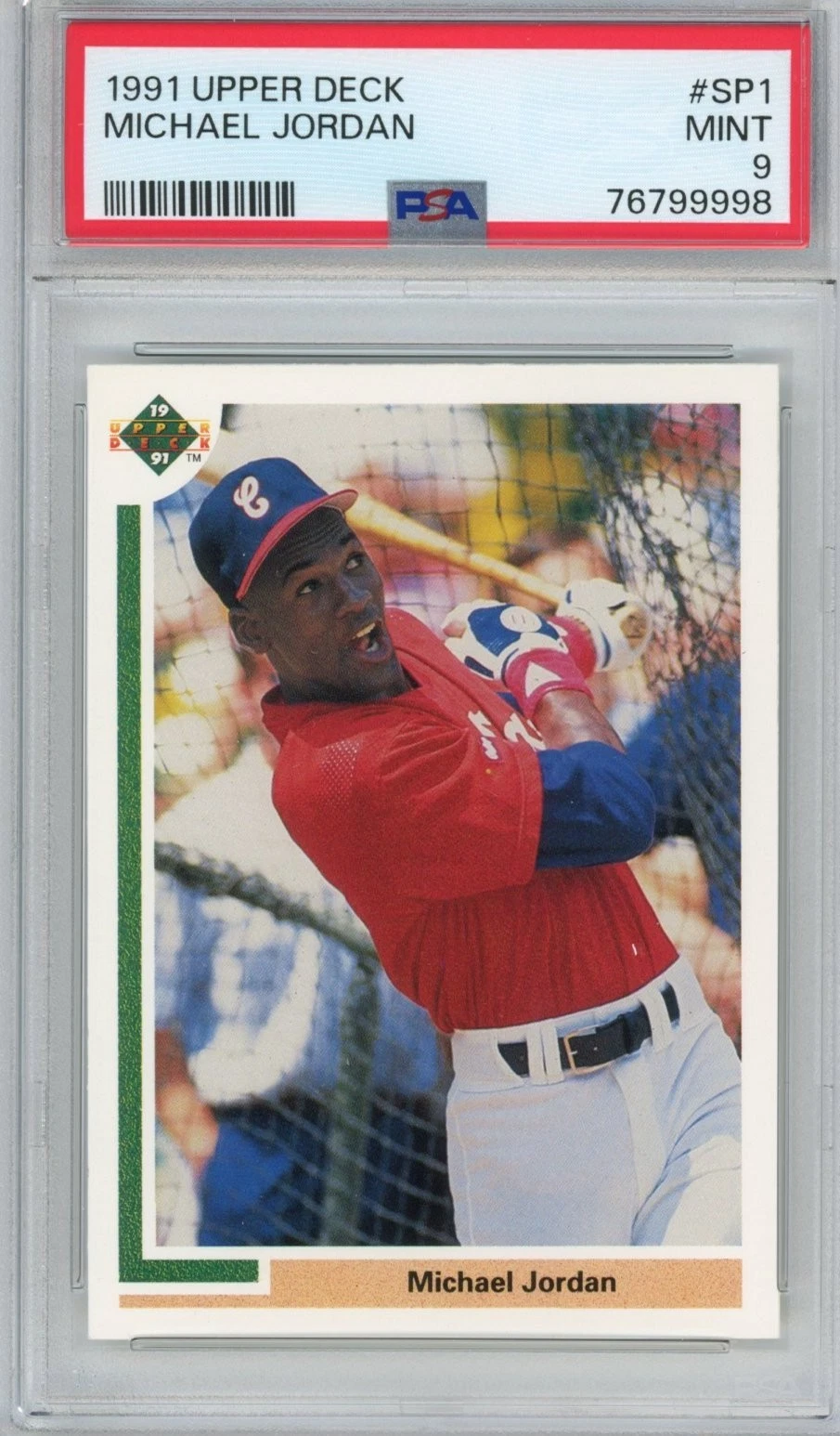 Graded 1991 Upper Deck UD Michael Jordan #SP1 Rookie RC Card PSA 9 Mint