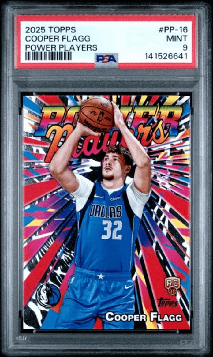 Graded 2025 Topps Cooper Flagg #PP16 Power Players Rookie Card PSA 9