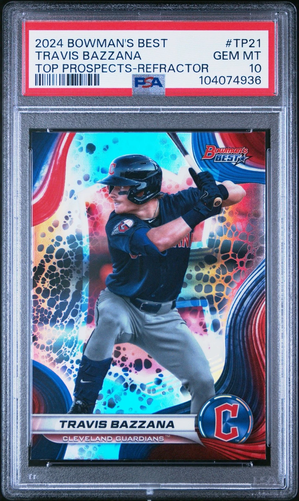 Graded 2024 Bowmans Best Travis Bazzana #TP21 Refractor Card PSA 10