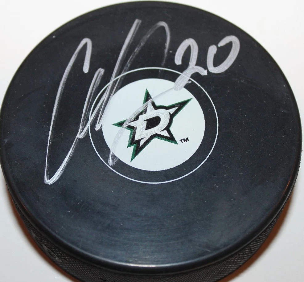 CODY EAKIN SIGNED DALLAS STARS HOCKEY PUCK W/CASE COA