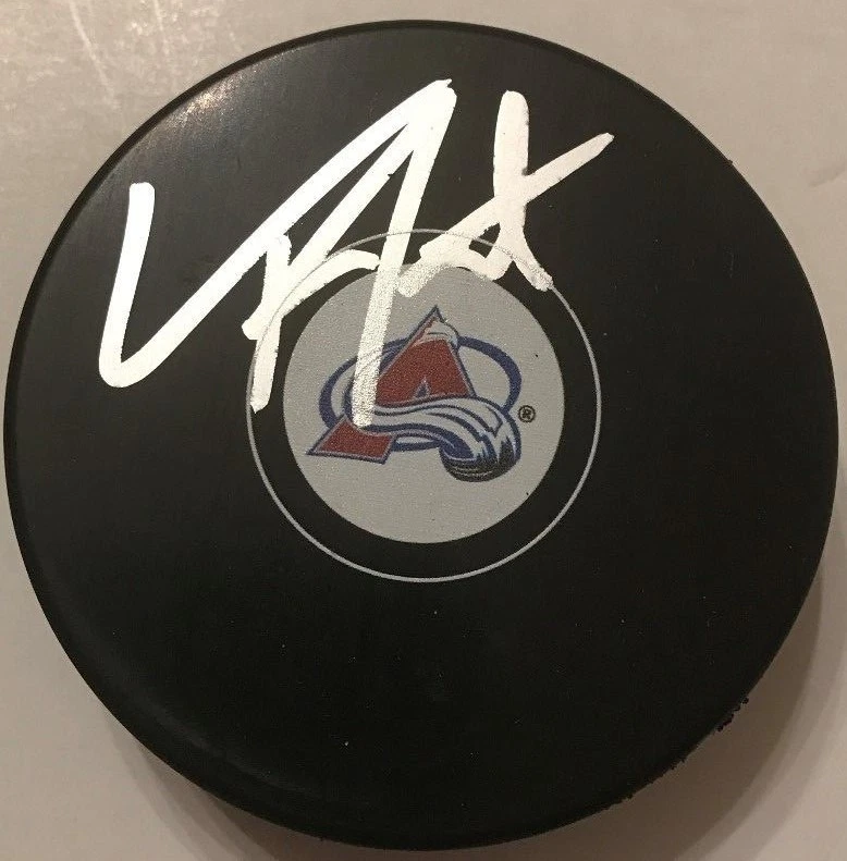TYLER JOST SIGNED COLORADO AVALANCHE PUCK W/CASE COA