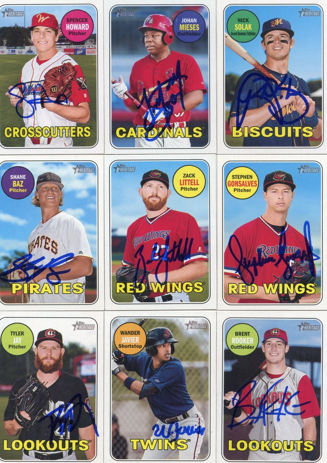 ZACK LITTELL SIGNED 2018 TOPPS HERITAGE MINORS ROOKIE CARD AUTO