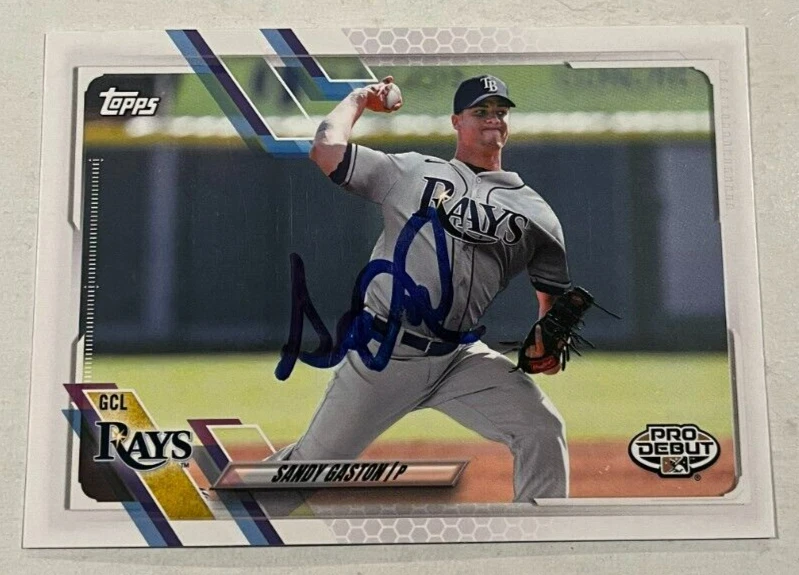 SANDY GASTON SIGNED 2021 TOPPS PRO DEBUT BASEBALL CARD AUTOGRAPH AUTO