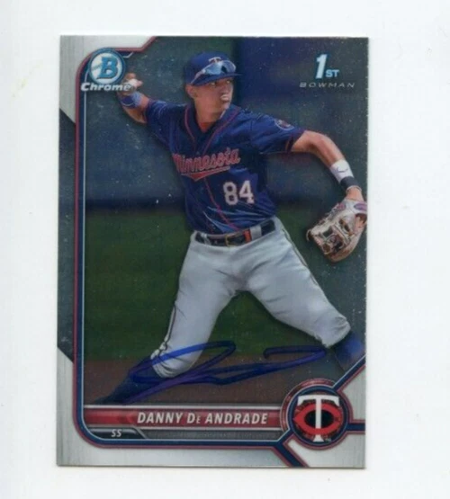 DANNY DE ANDRADE SIGNED 2022 BOWMAN CHROME CARD AUTO