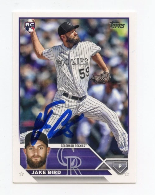 JAKE BIRD SIGNED AUTOGRAPHED 2023 TOPPS BASEBALL CARD AUTO