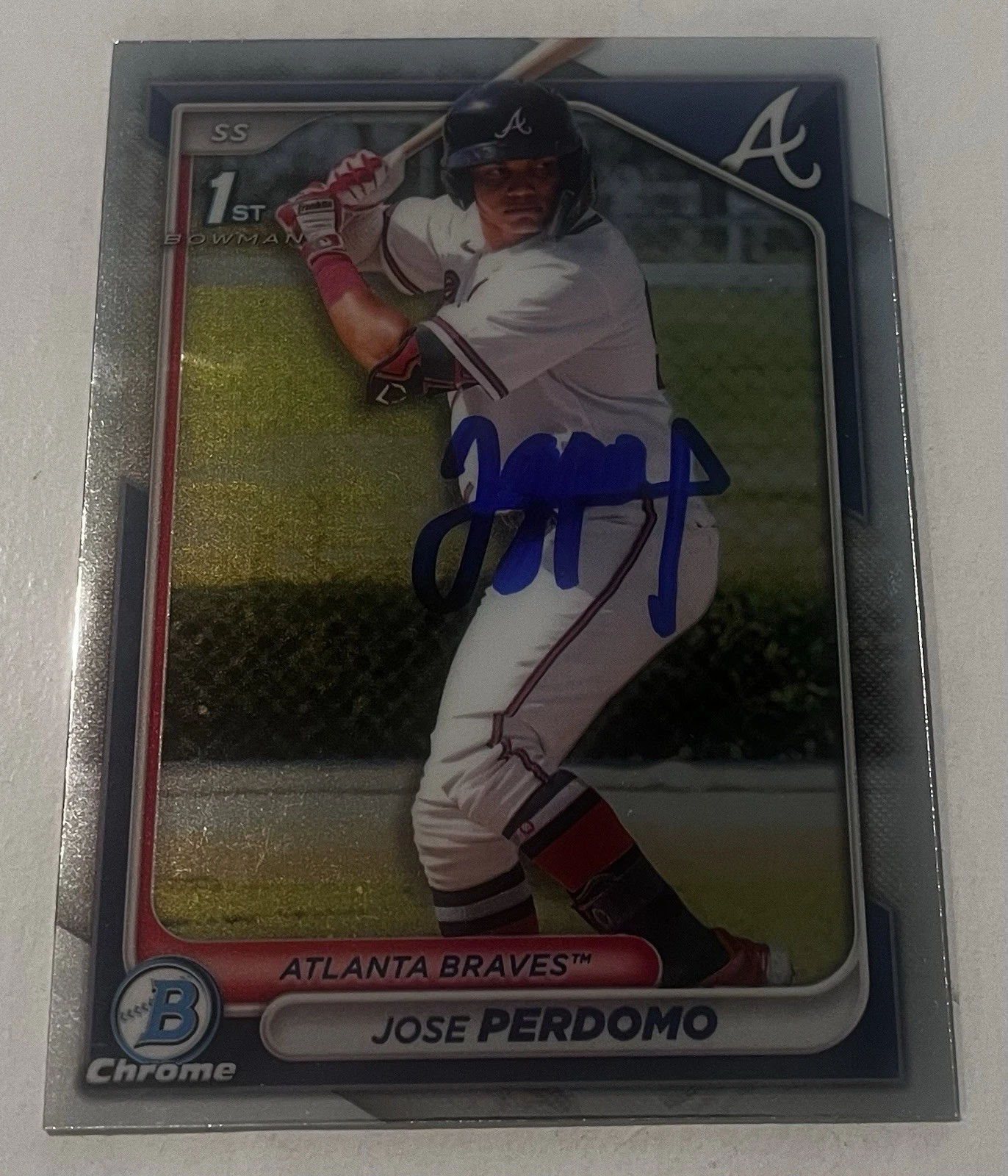 JOSE PERDOMO SIGNED 2024 BOWMAN CHROME PROSPECT BASEBALL CARD AUTO