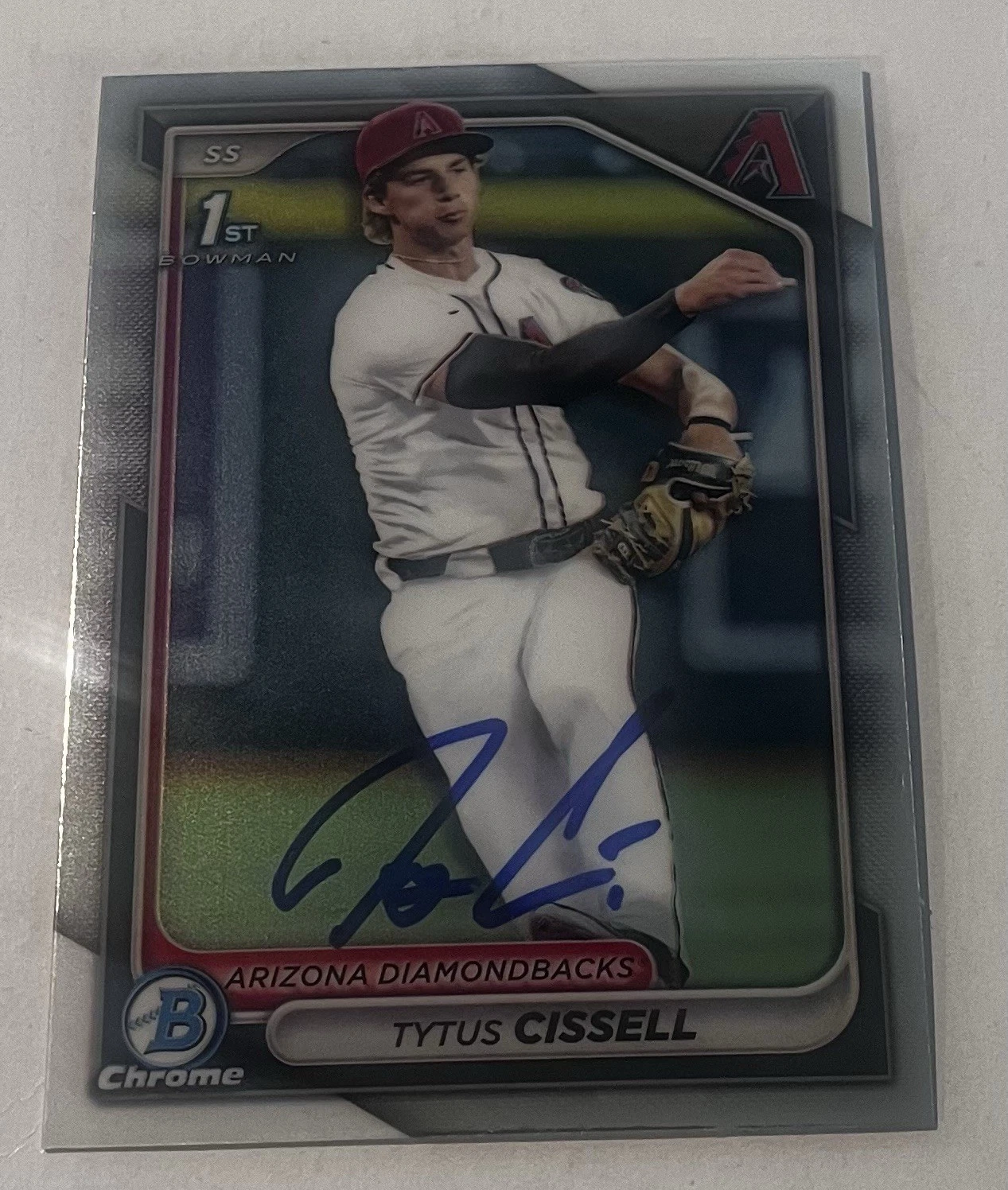 TYTUS CISSELL SIGNED 2024 BOWMAN DRAFT CHROME PROSPECT BASEBALL CARD AUTO