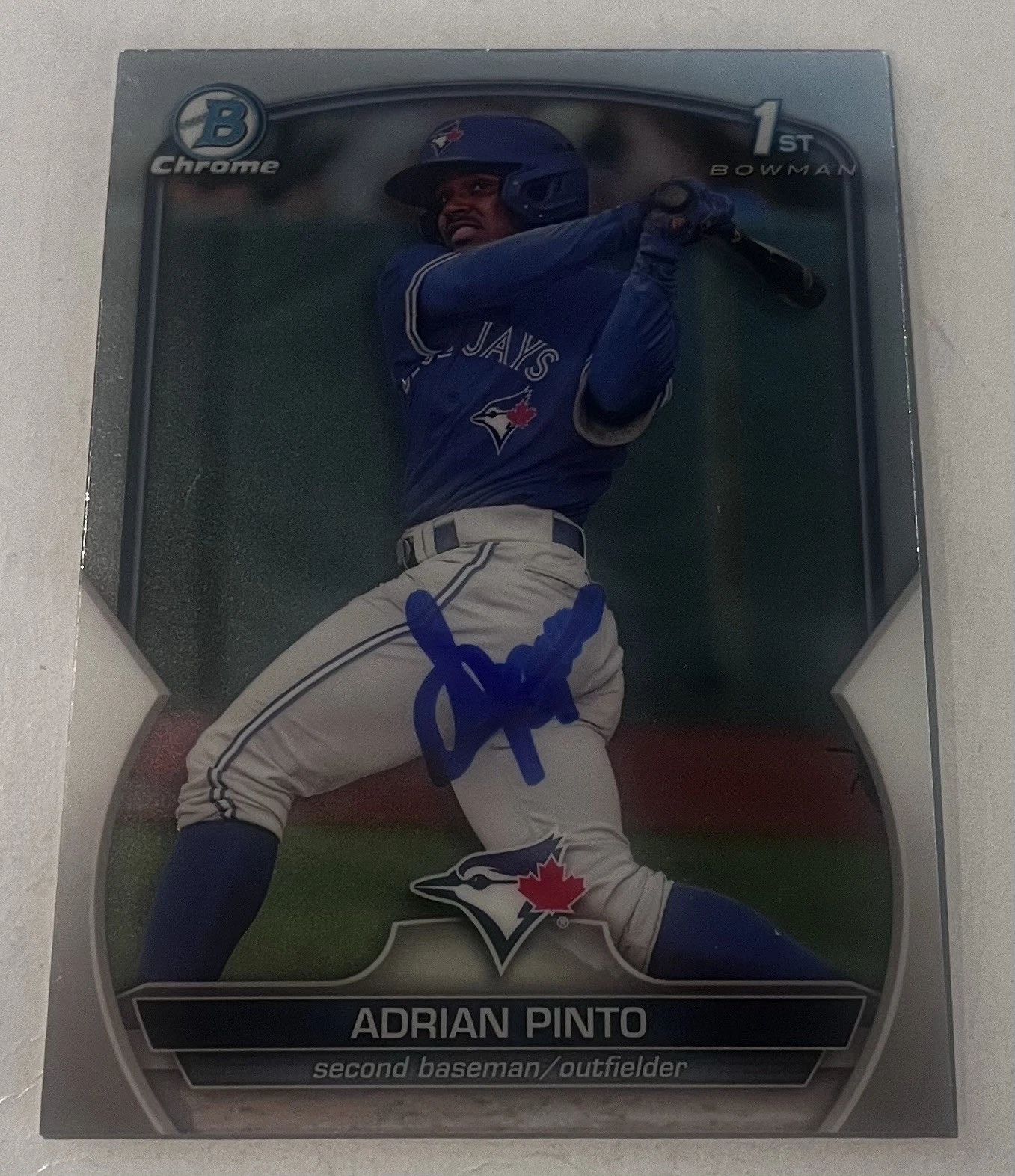 ADRIAN PINTO SIGNED 2023 BOWMAN CHROME PROSPECT BASEBALL CARD AUTO