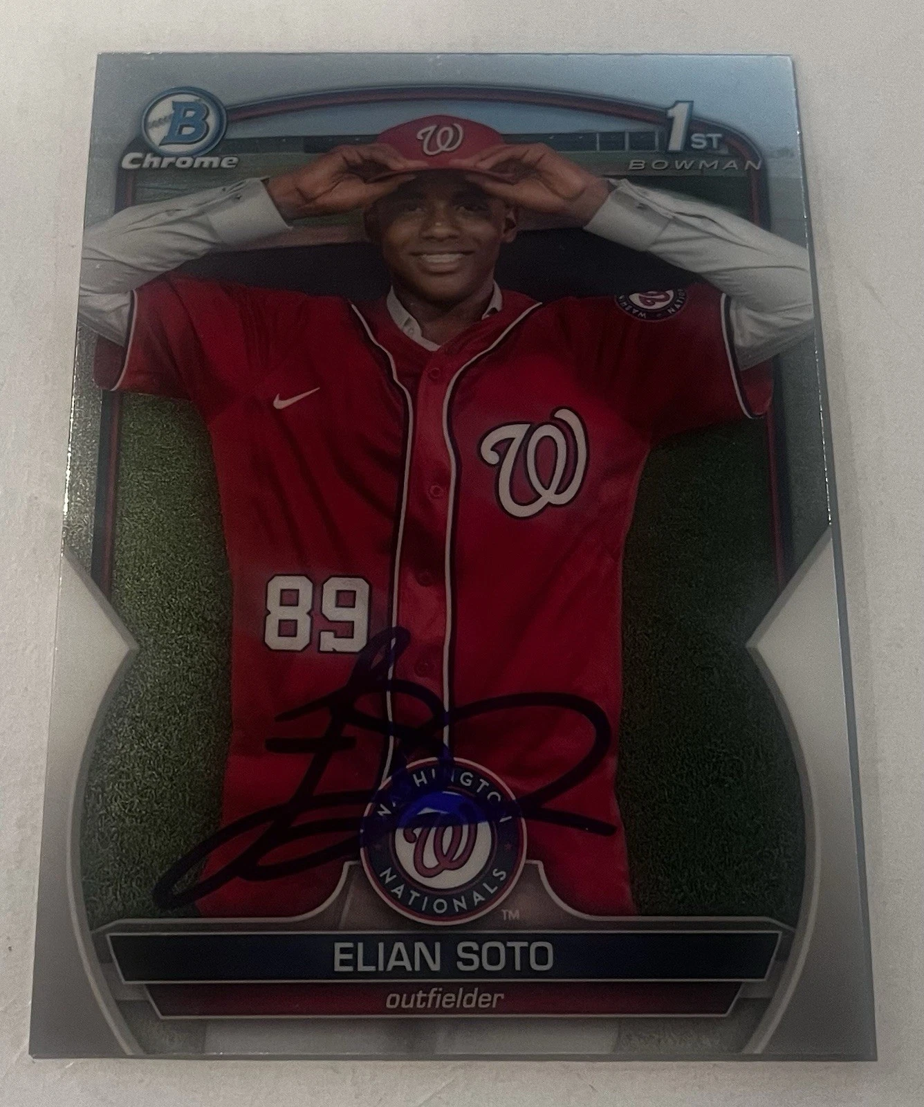 ELIAN SOTO SIGNED 2023 BOWMAN CHROME PROSPECT BASEBALL CARD AUTO