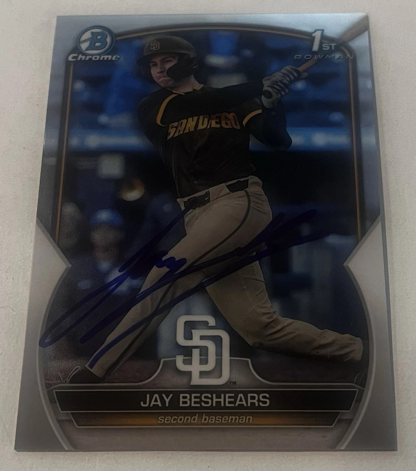 JAY BESHEARS SIGNED 2023 BOWMAN CHROME DRAFT PROSPECT BASEBALL CARD AUTO