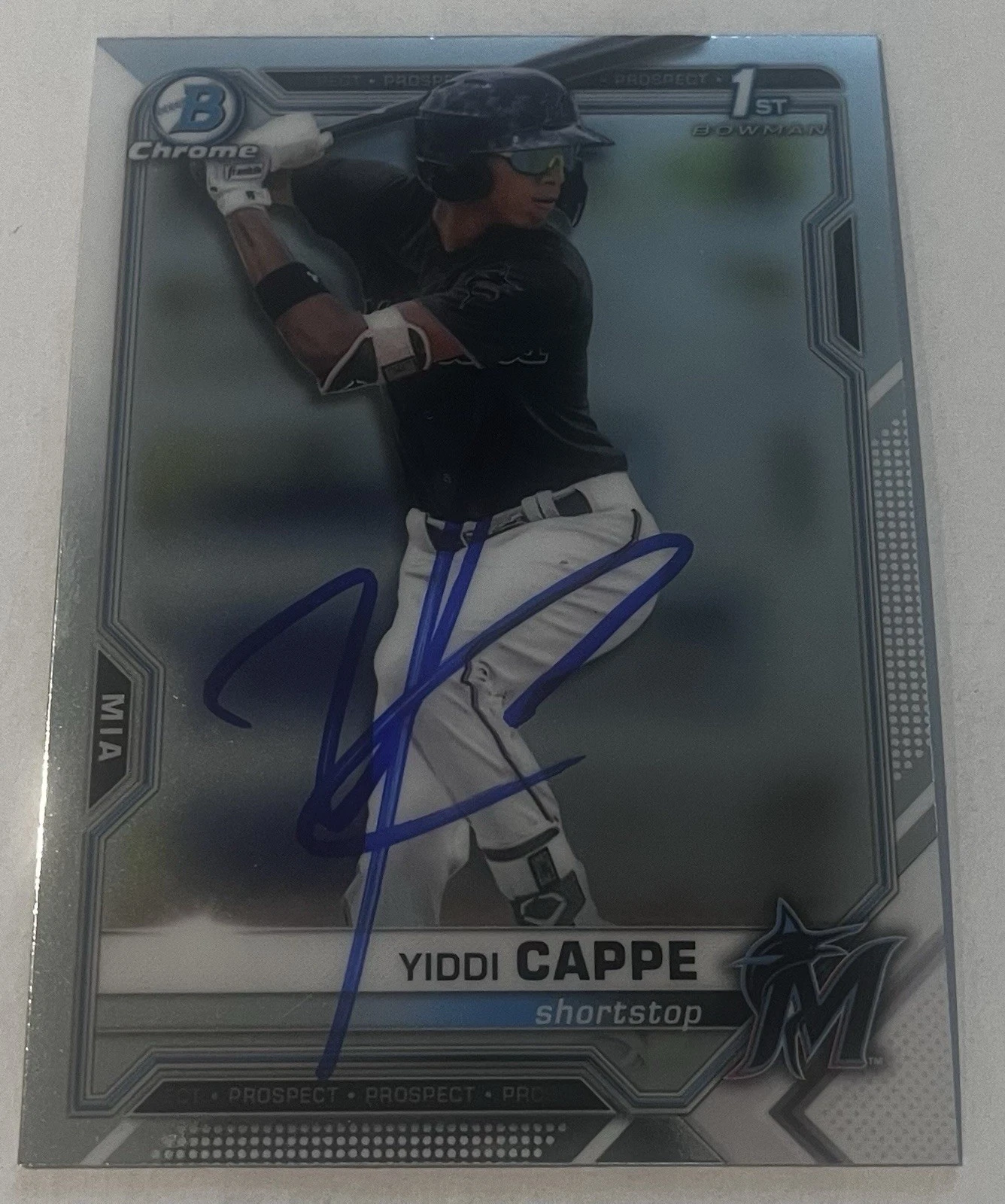 YIDDI CAPPE SIGNED 2021 BOWMAN CHROME PROSPECT CARD AUTO