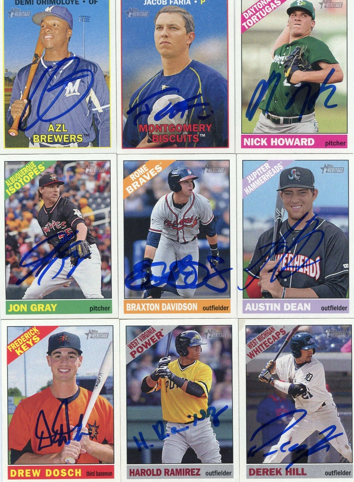 AUSTIN DEAN SIGNED 2015 TOPPS HERITAGE MINORS ROOKIE CARD AUTO