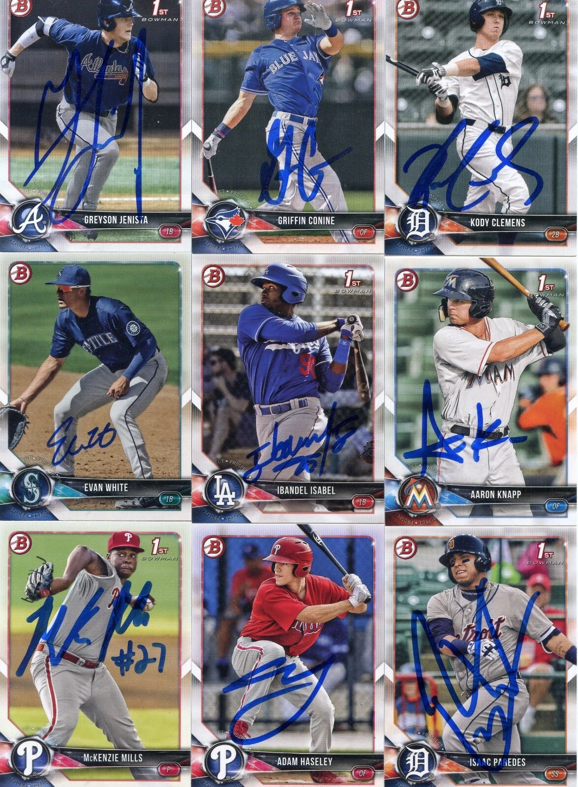IBANDEL ISABEL SIGNED 2018 BOWMAN PROSPECT ROOKIE CARD AUTO