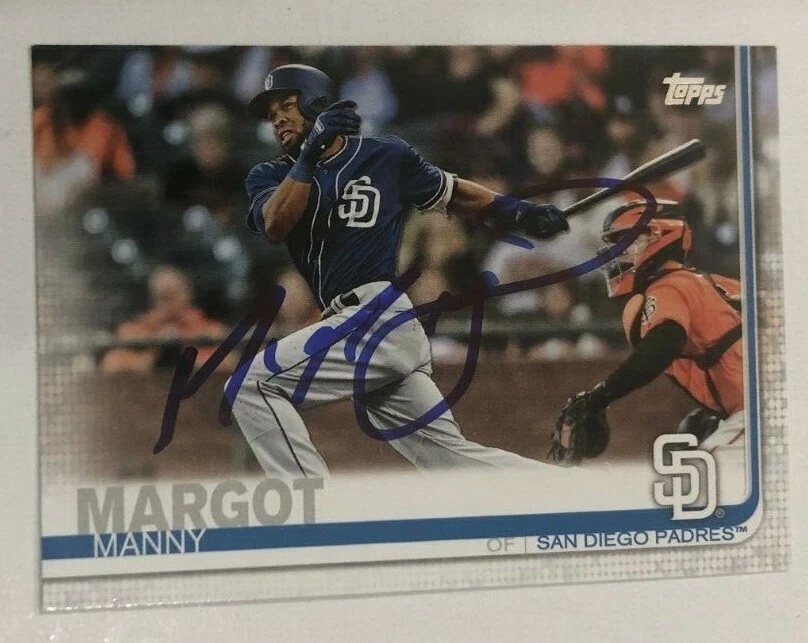 MANNY MARGOT SIGNED 2019 TOPPS BASEBALL CARD AUTO